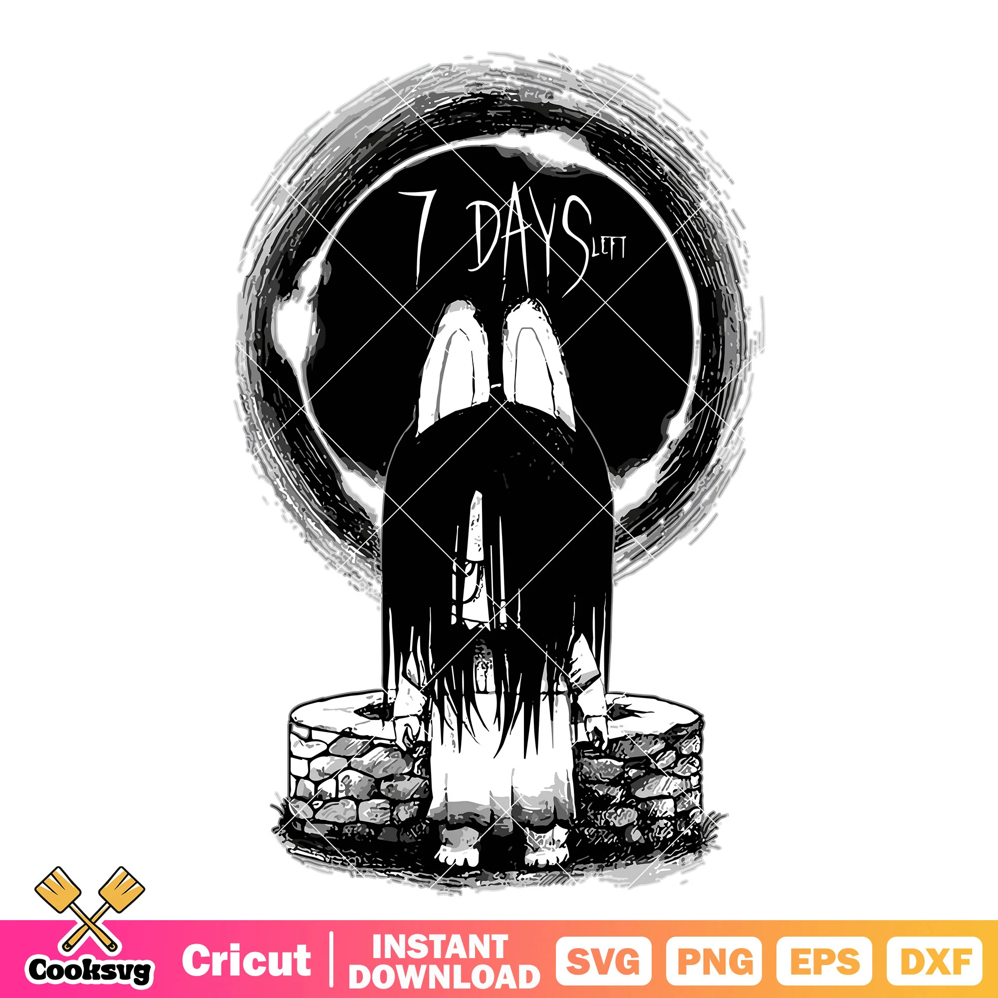 7 day left ghost labubu svg, labubu ghost svg, labubu halloween svg
