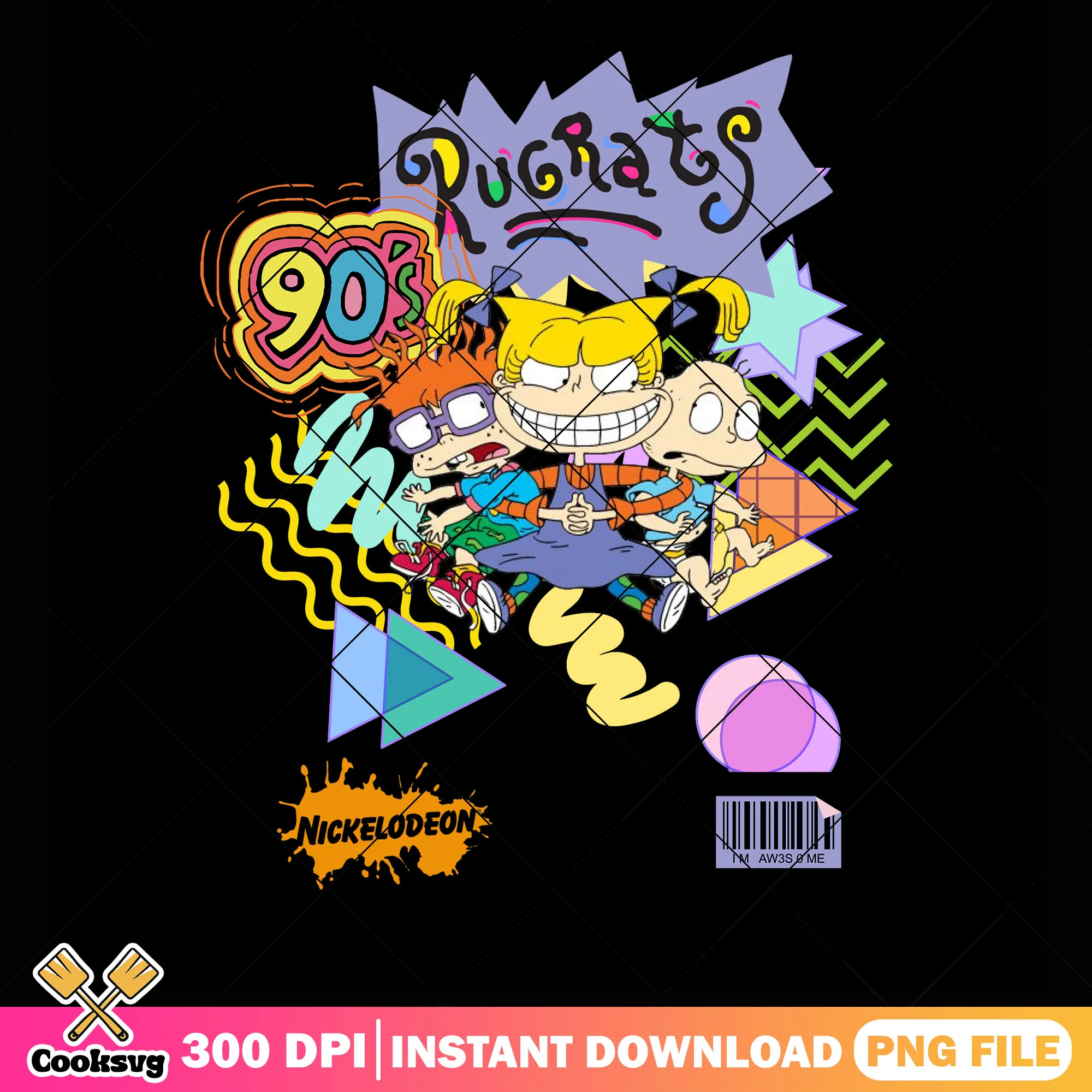 90s art cartoon png, rugrats cartoon png, Tommy Pickles png