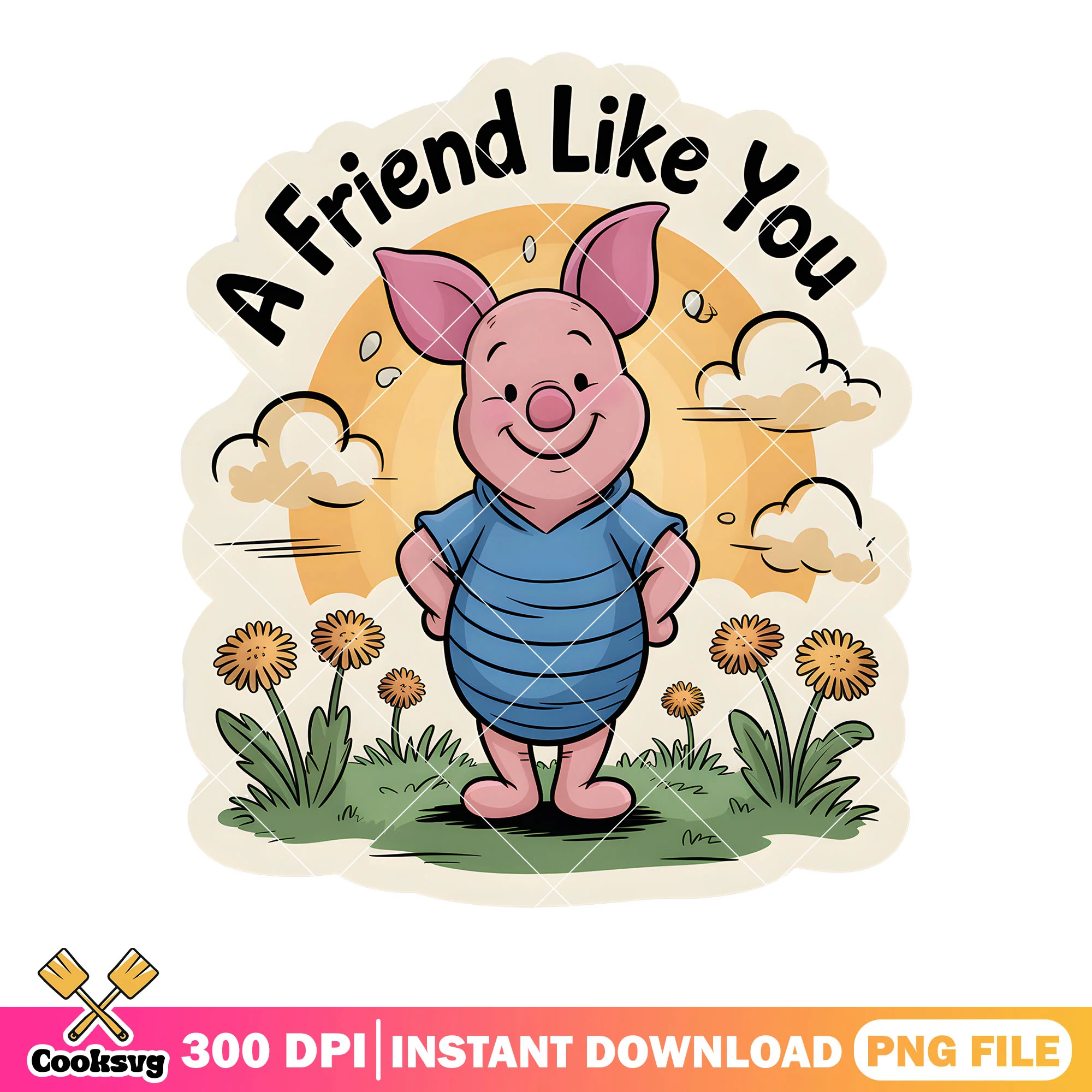 A friend like you piglet png, pooh friends png, winnie the pooh piglet png
