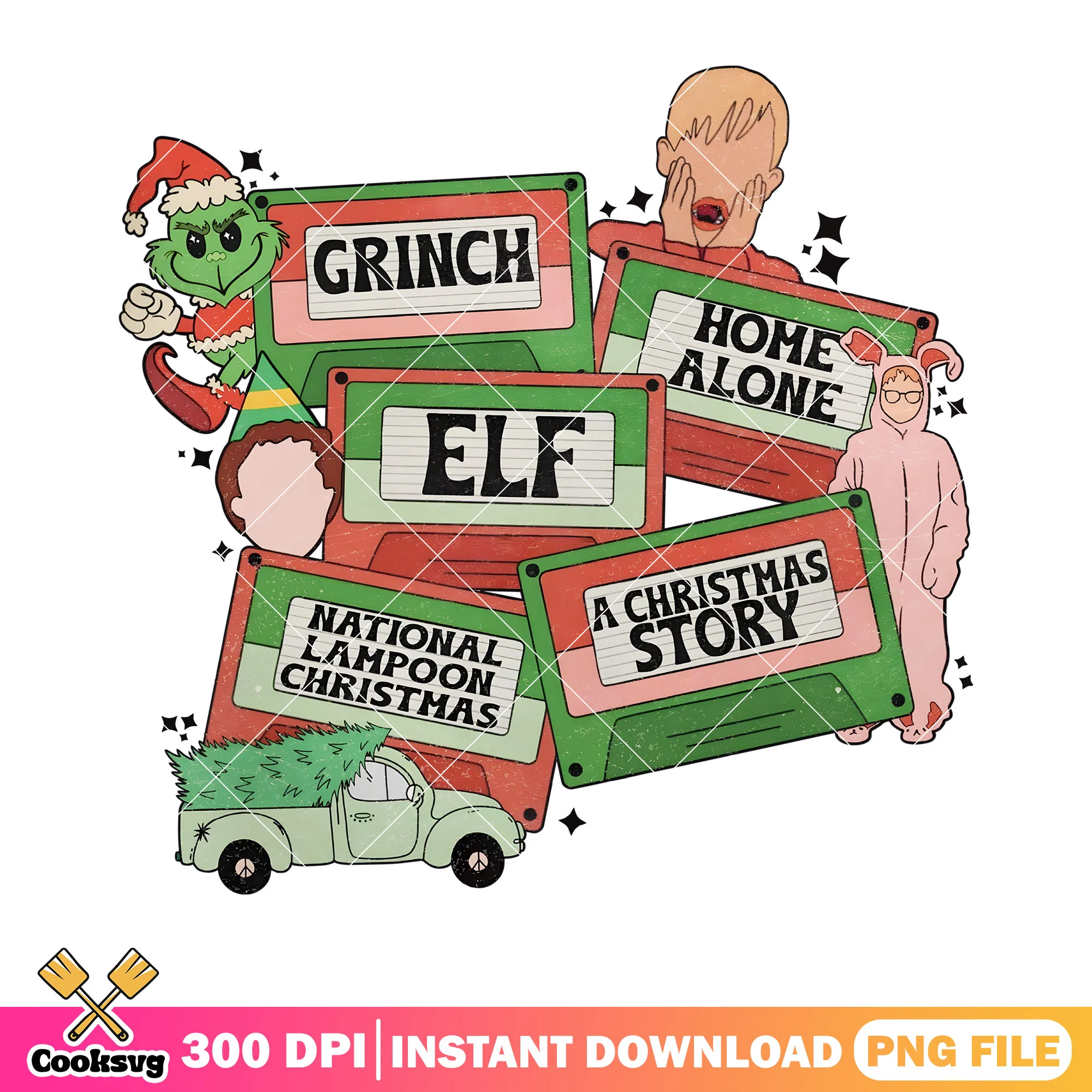 A list of christmas films png, christmas movies png, xmas decorations png