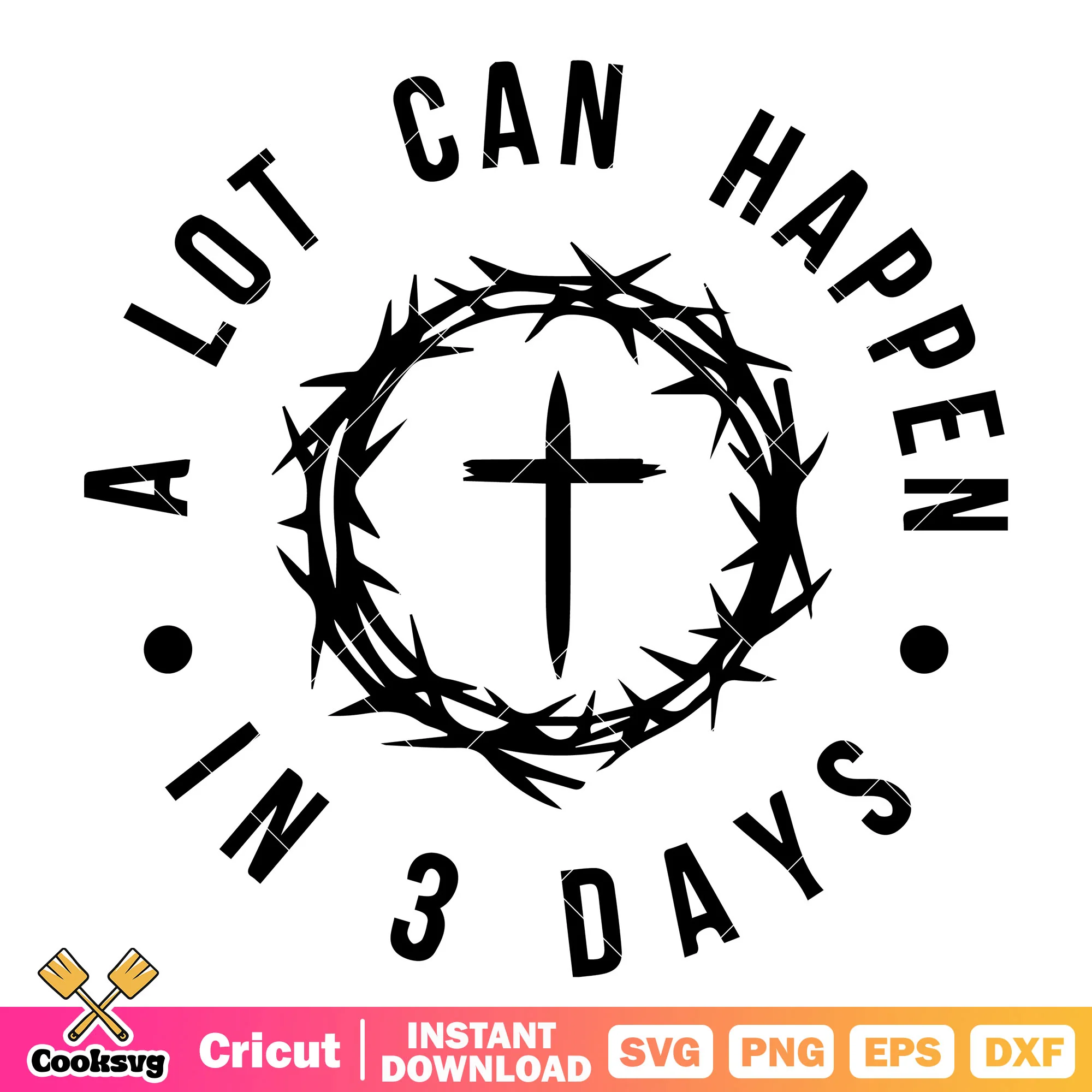 A lot can happens in 3 days svg, jesus quotes svg, jesus camp svg