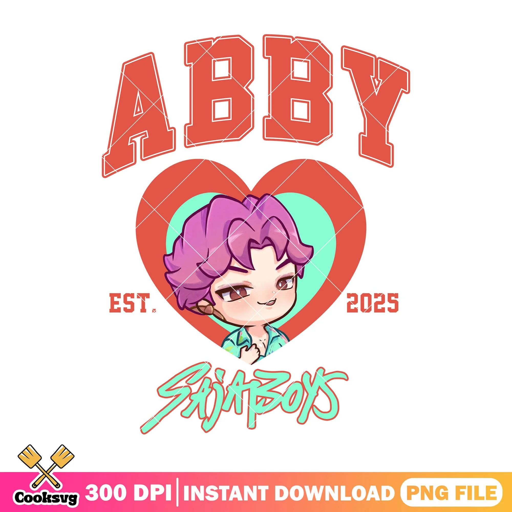 Abby saja boy est 2025 png, Abby saja png, saja boys band png