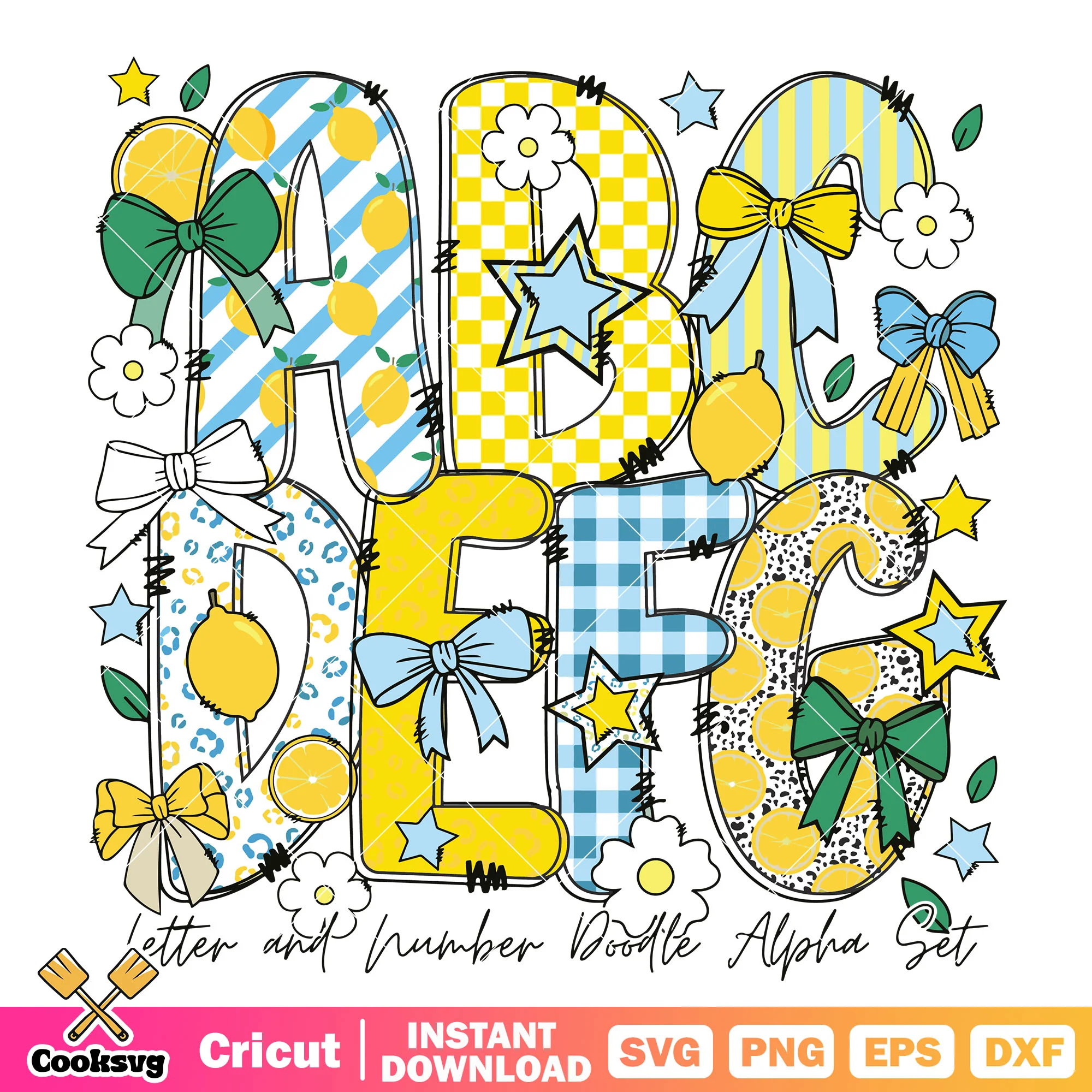 Abcdefg letter and number svg, summer letter svg, summer number svg