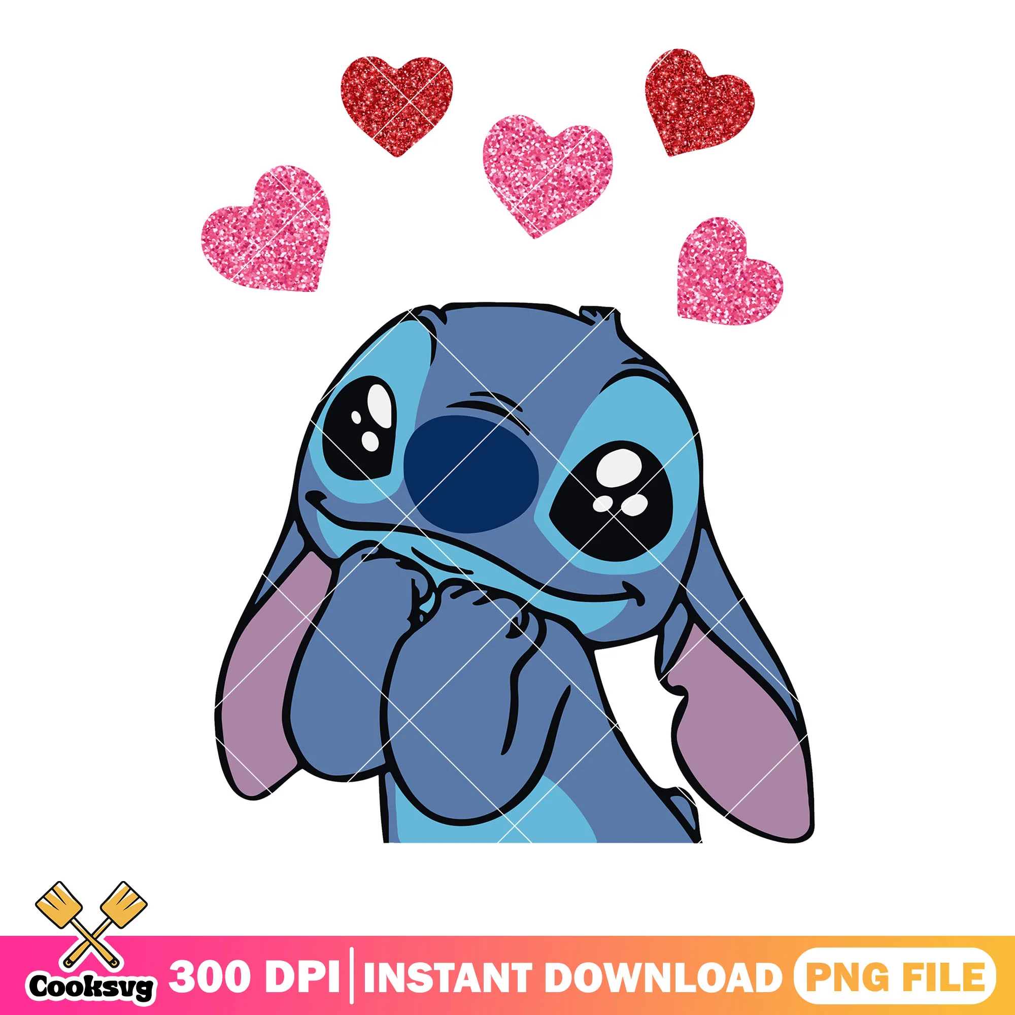 Adorable stitch valentine png, cute valentines png, stitch png