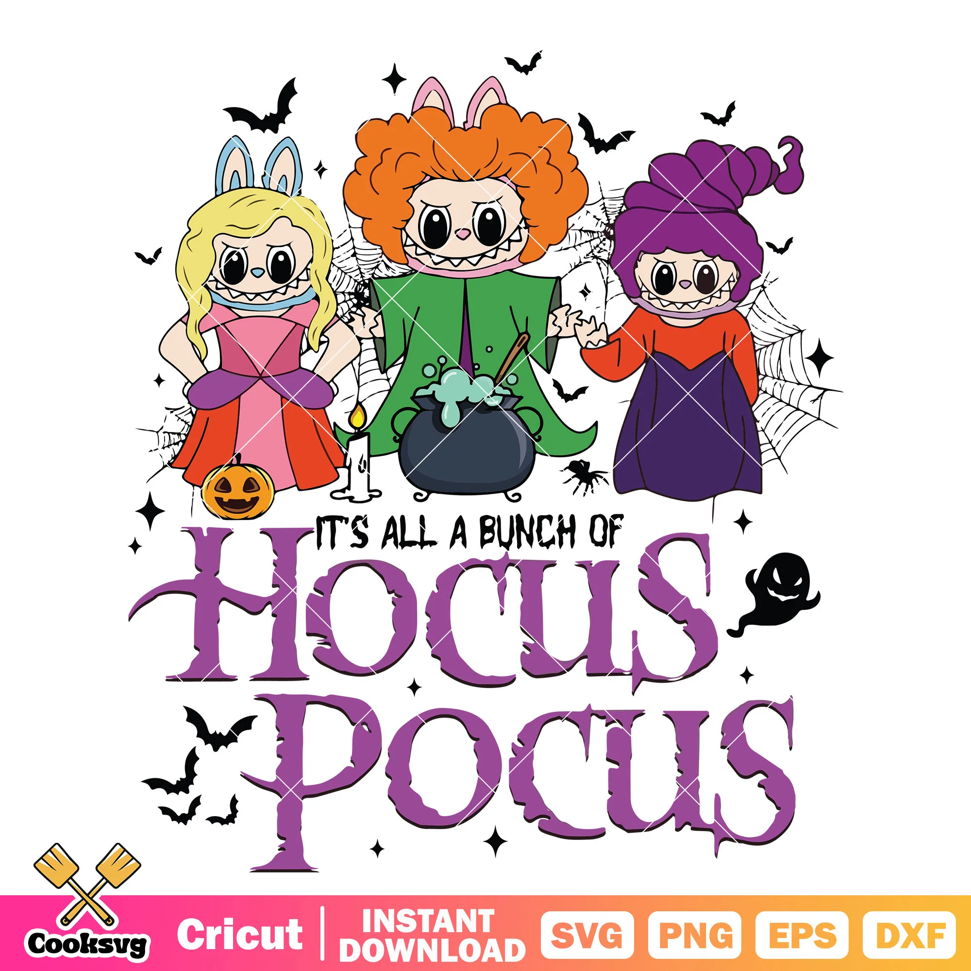 All a bunch hocus pocus labubu svg, hocus pocus custom svg