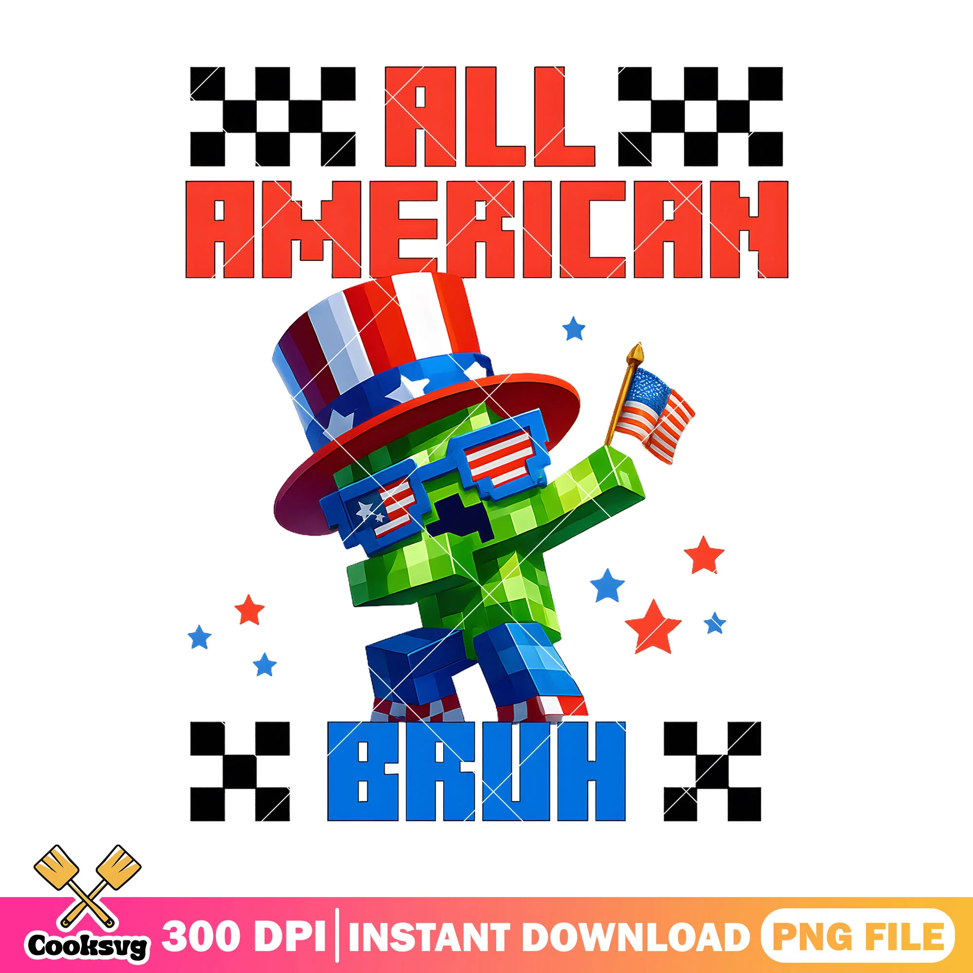 All america bruh minecraft png, 4th of july png, independence day png