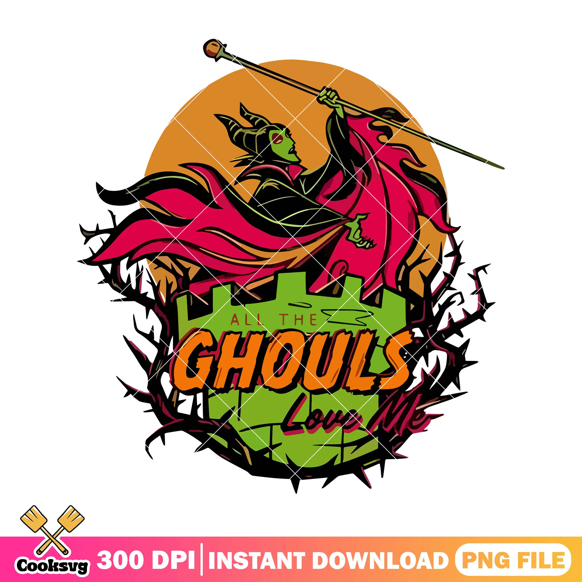 All the ghouls love it png, disney maleficent png, disney villain png