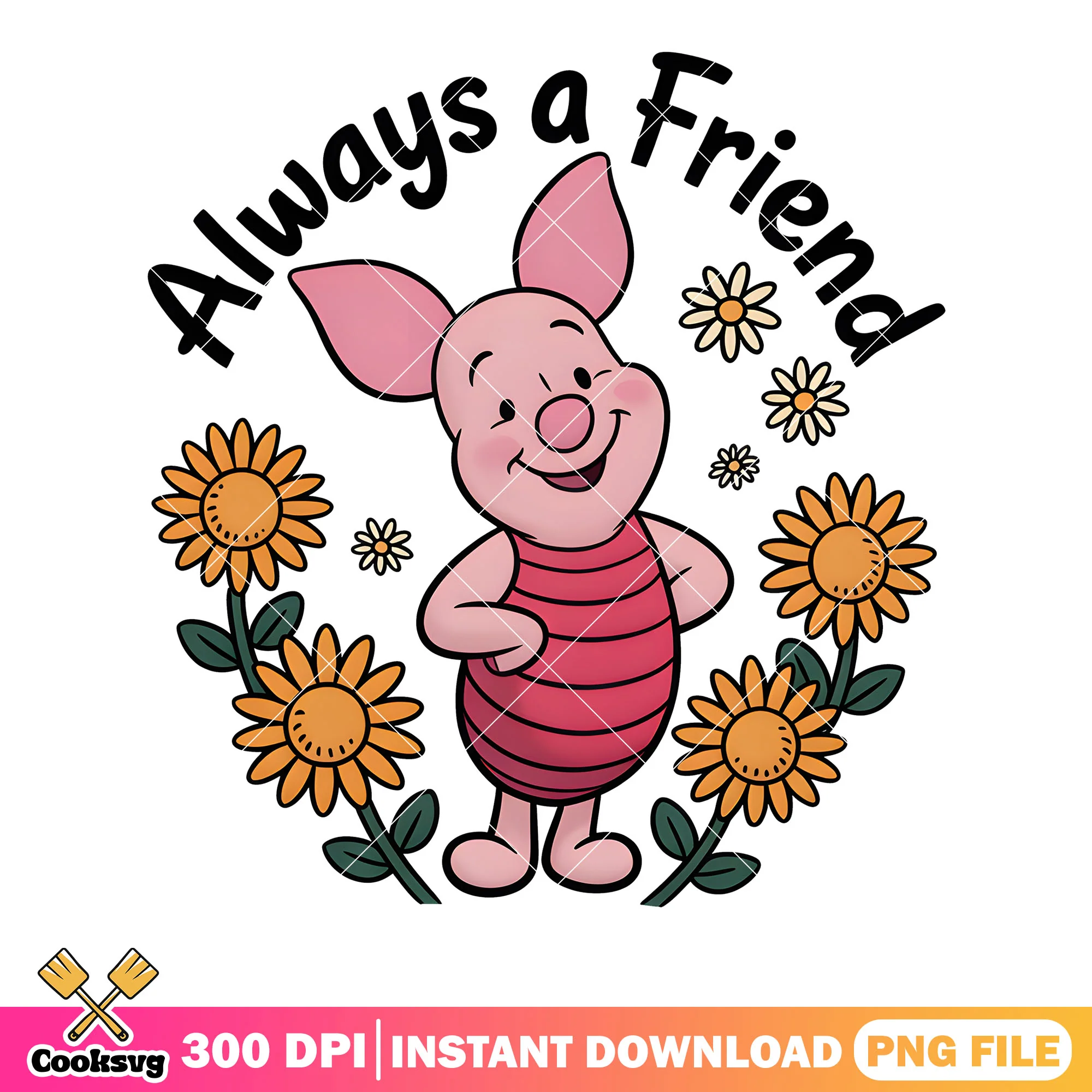 Always a friends piglet png, winnie the pooh png, pooh friends png