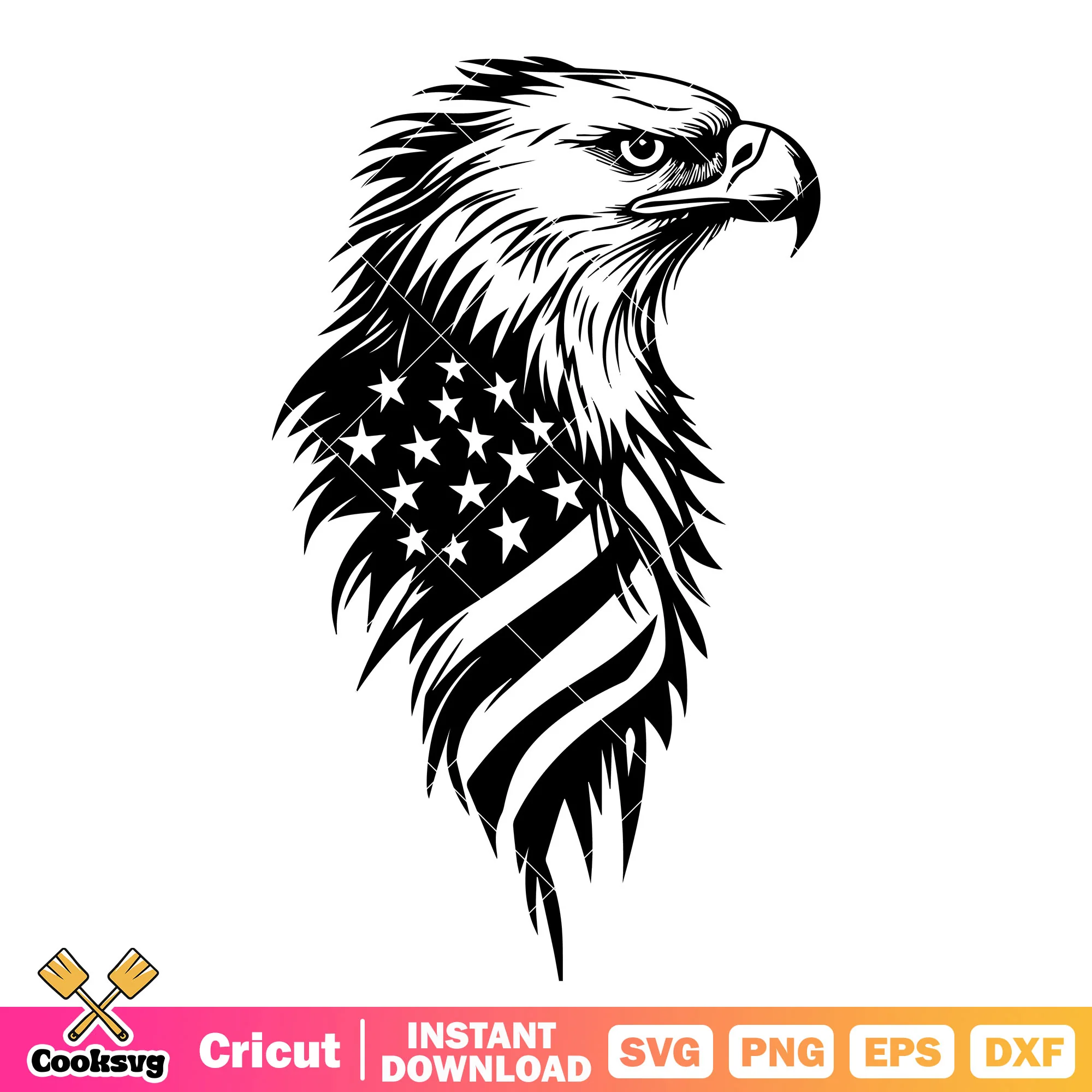 American flag and eagles svg design, american eagle svg