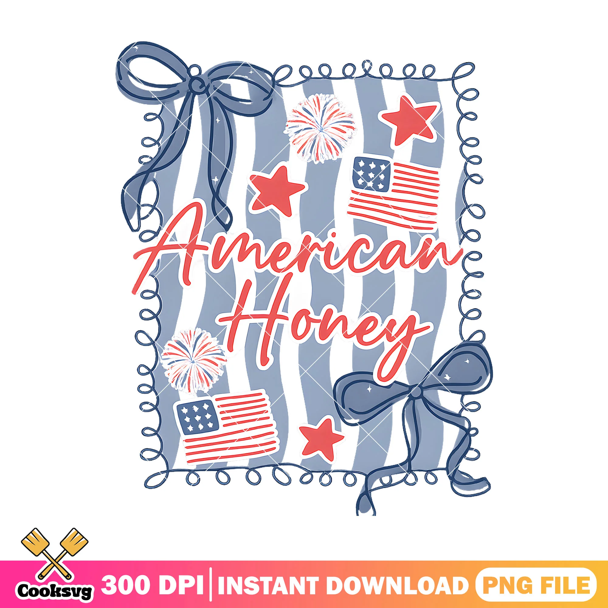 American honey bow tie png, coquette bow png, Usa Flag png