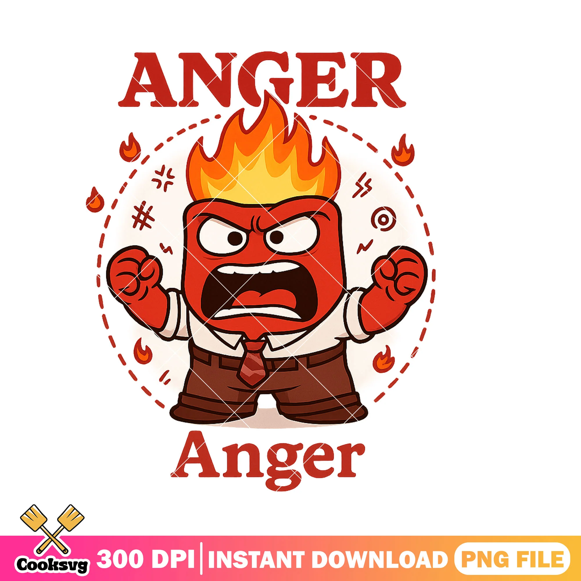 Anger design png, anger inside out 2 png, inside out 2 png