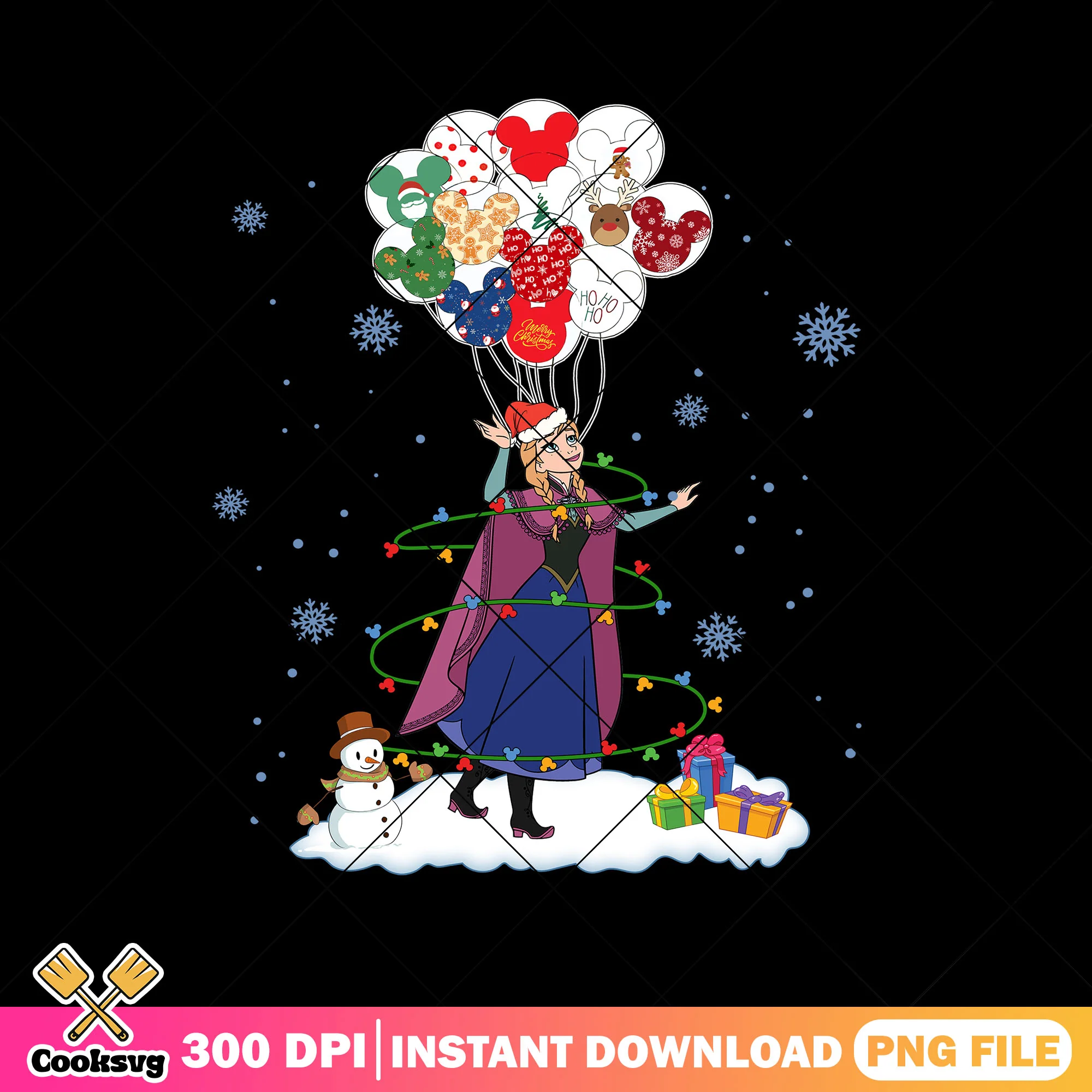 Anna christmas stuff png, anna frozen png, white christmas png