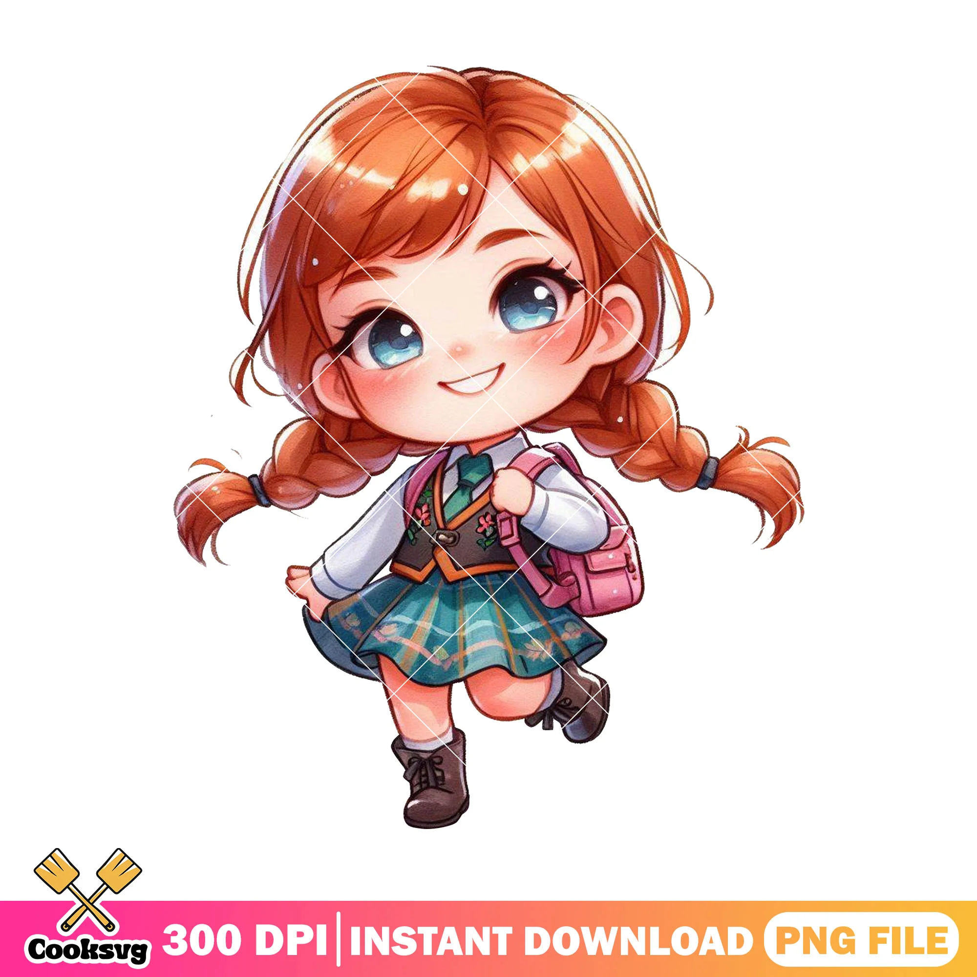 Anna standing png, disney cartoon png, going back to school png