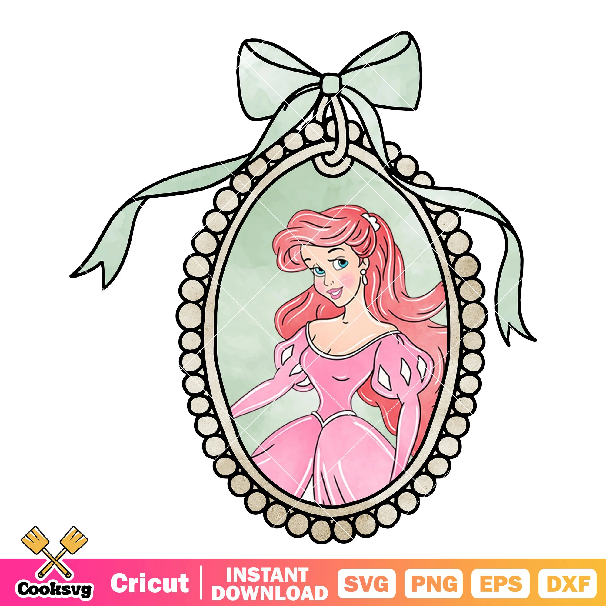 Ariel bow tie mirror disney princess png, ariel princess png