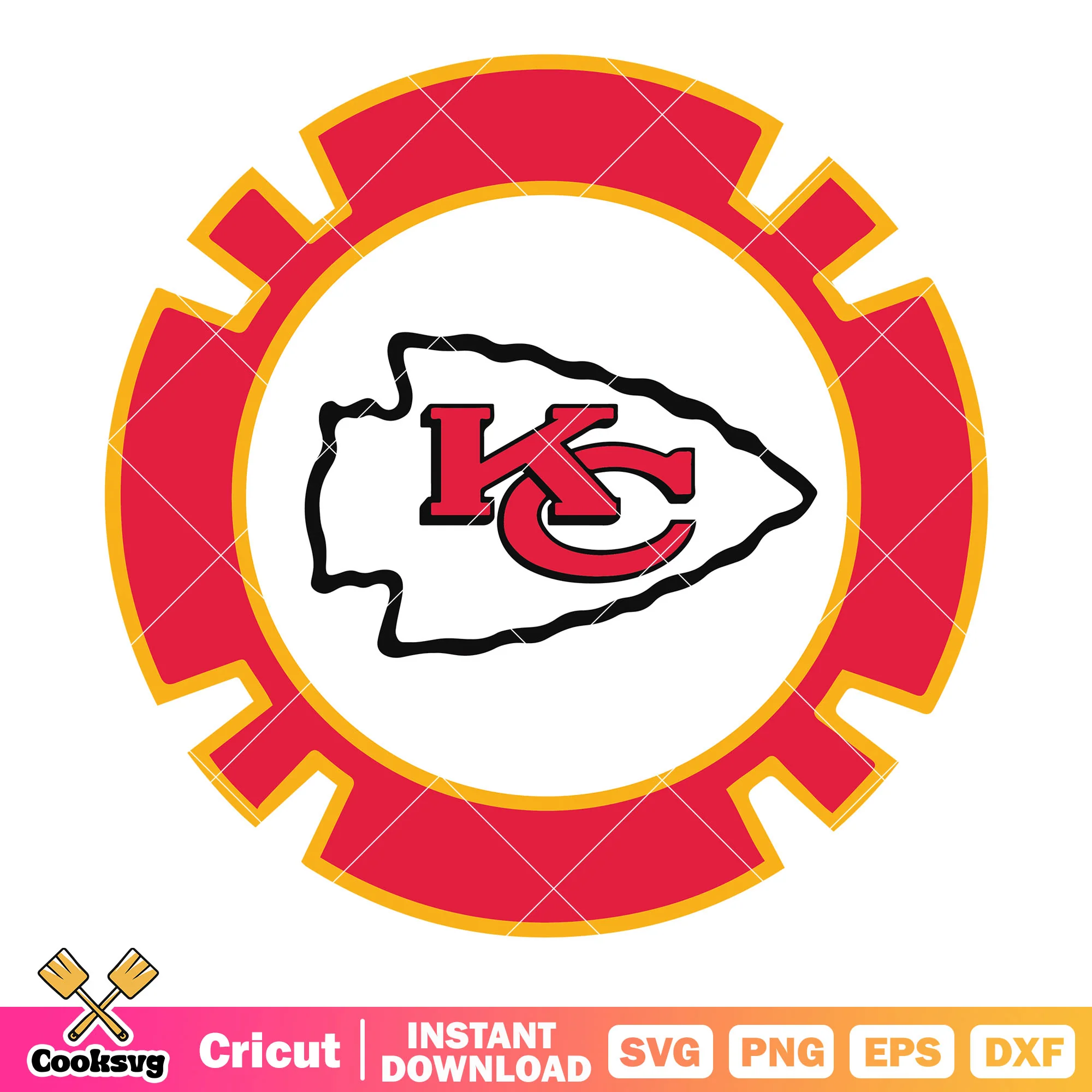 Arrowhead orange gear svg, chiefs svg, kansas city chiefs svg