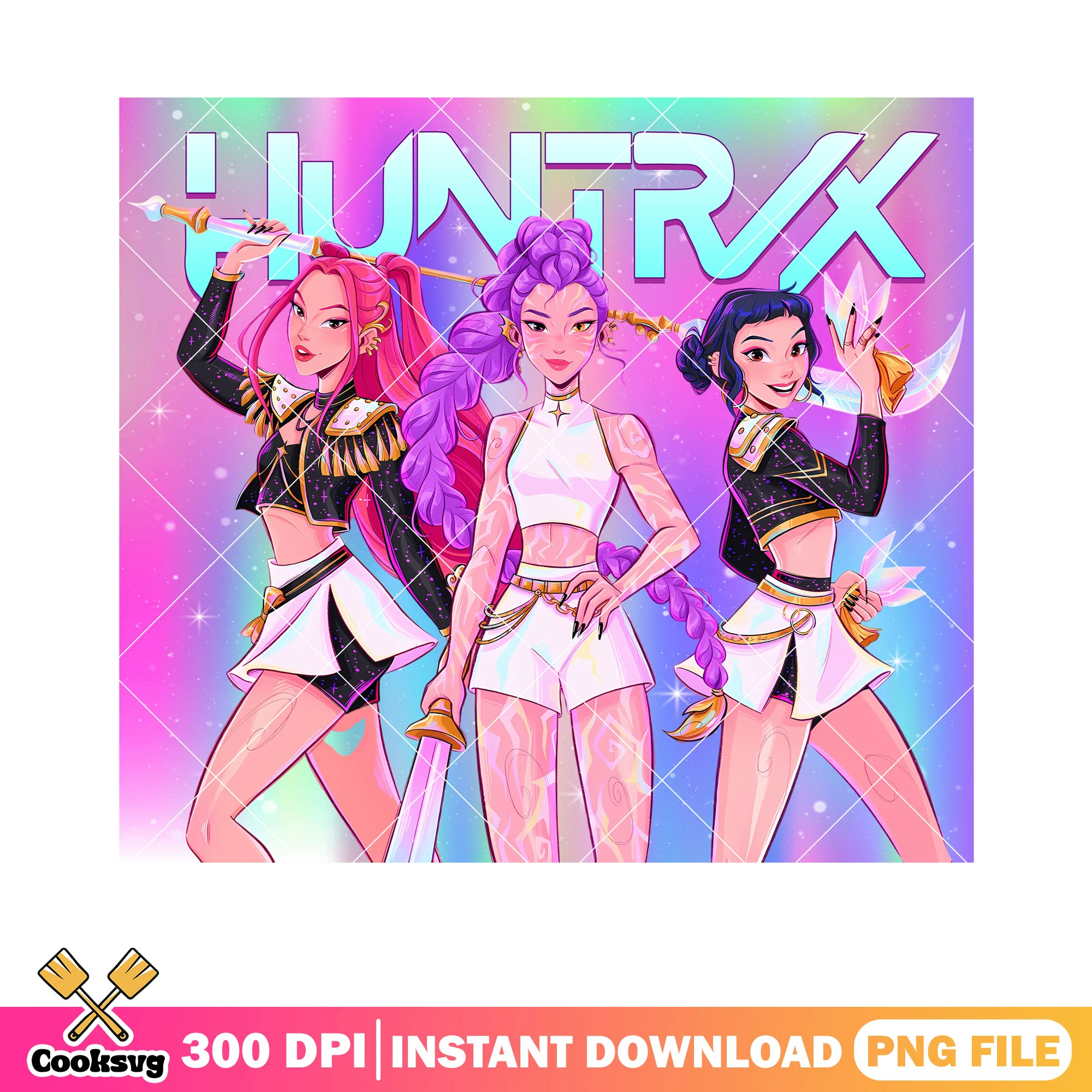 Aura weapon huntrix png, huntrix songs png, kpop demon hunters png