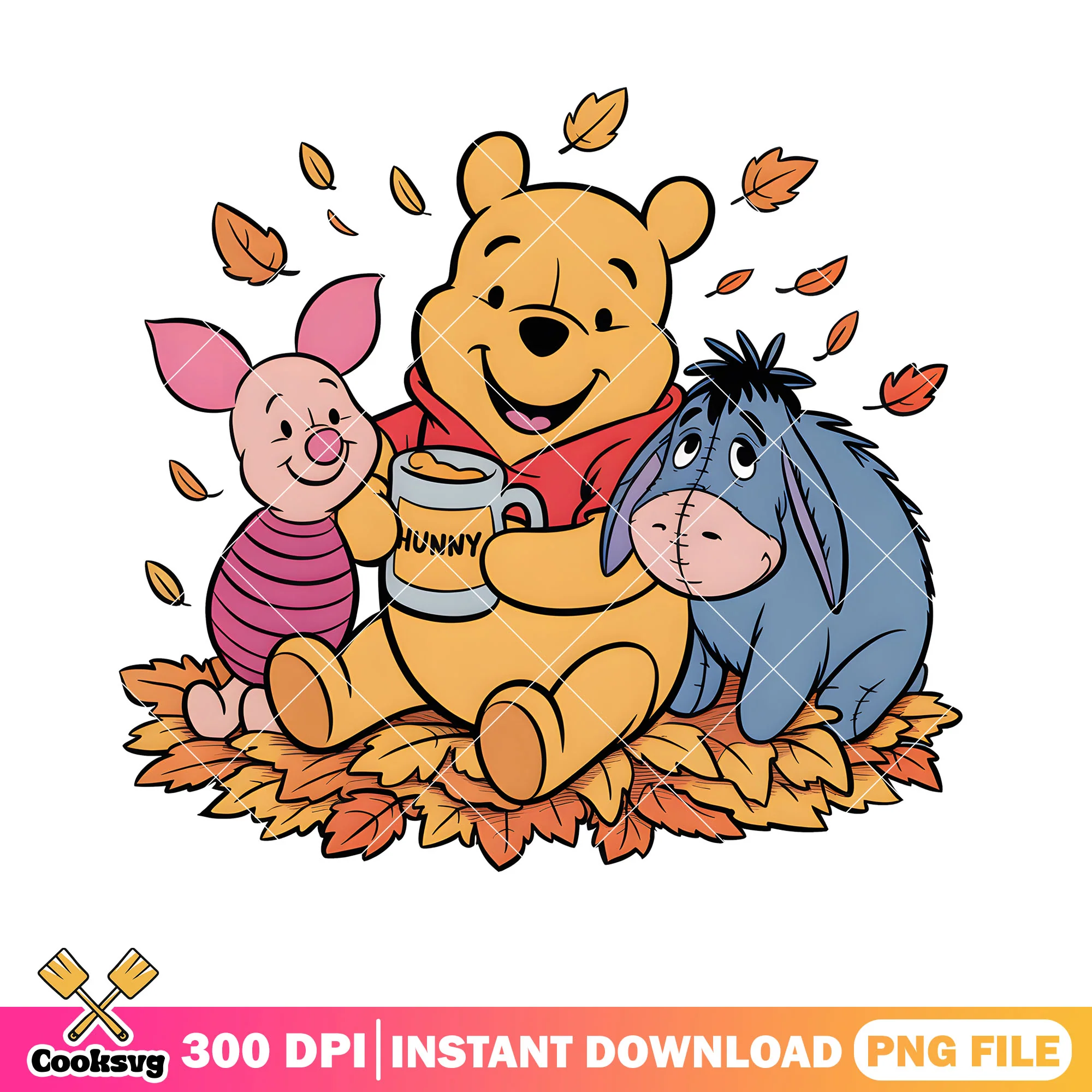 Autumn hunny pooh winnie png, winnie the pooh png, autumn day png