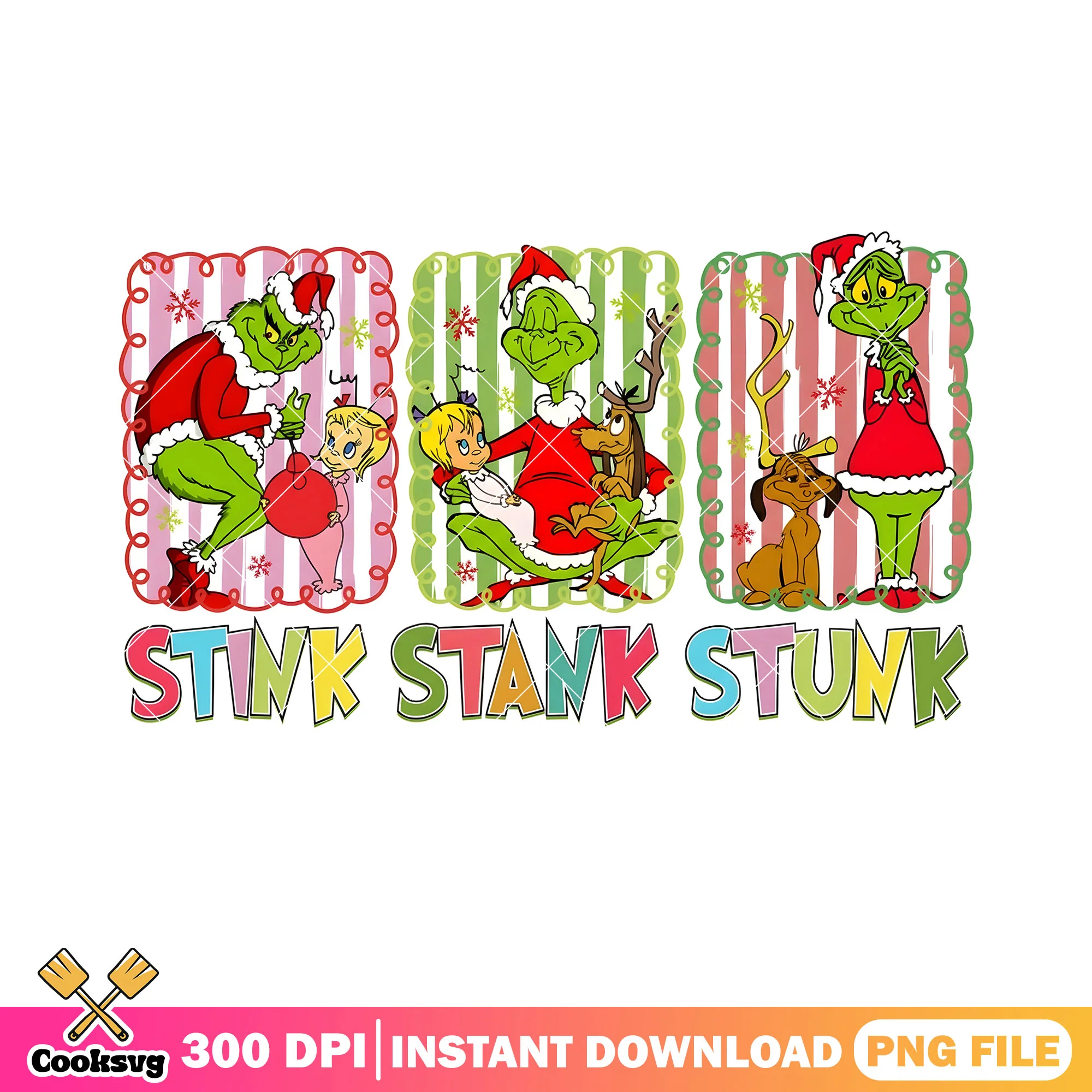 Baby girl cute christmas png, the grinch png, santa hat png