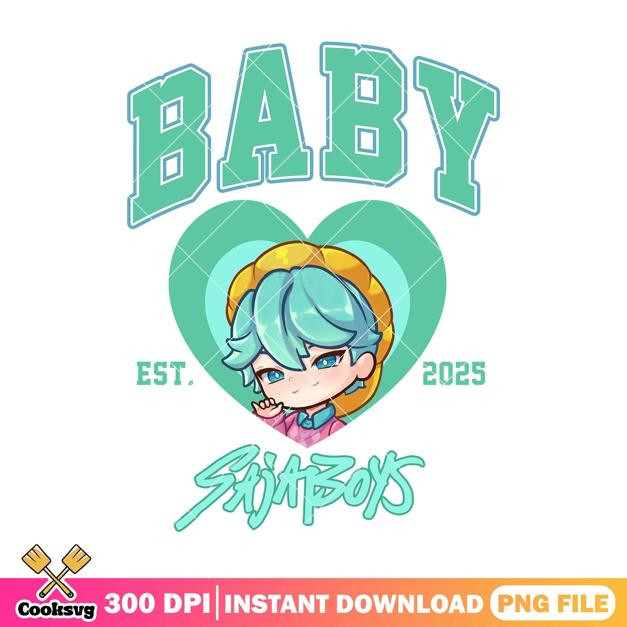 Baby saja boy est 2025 png, Baby saja png, saja boys band png