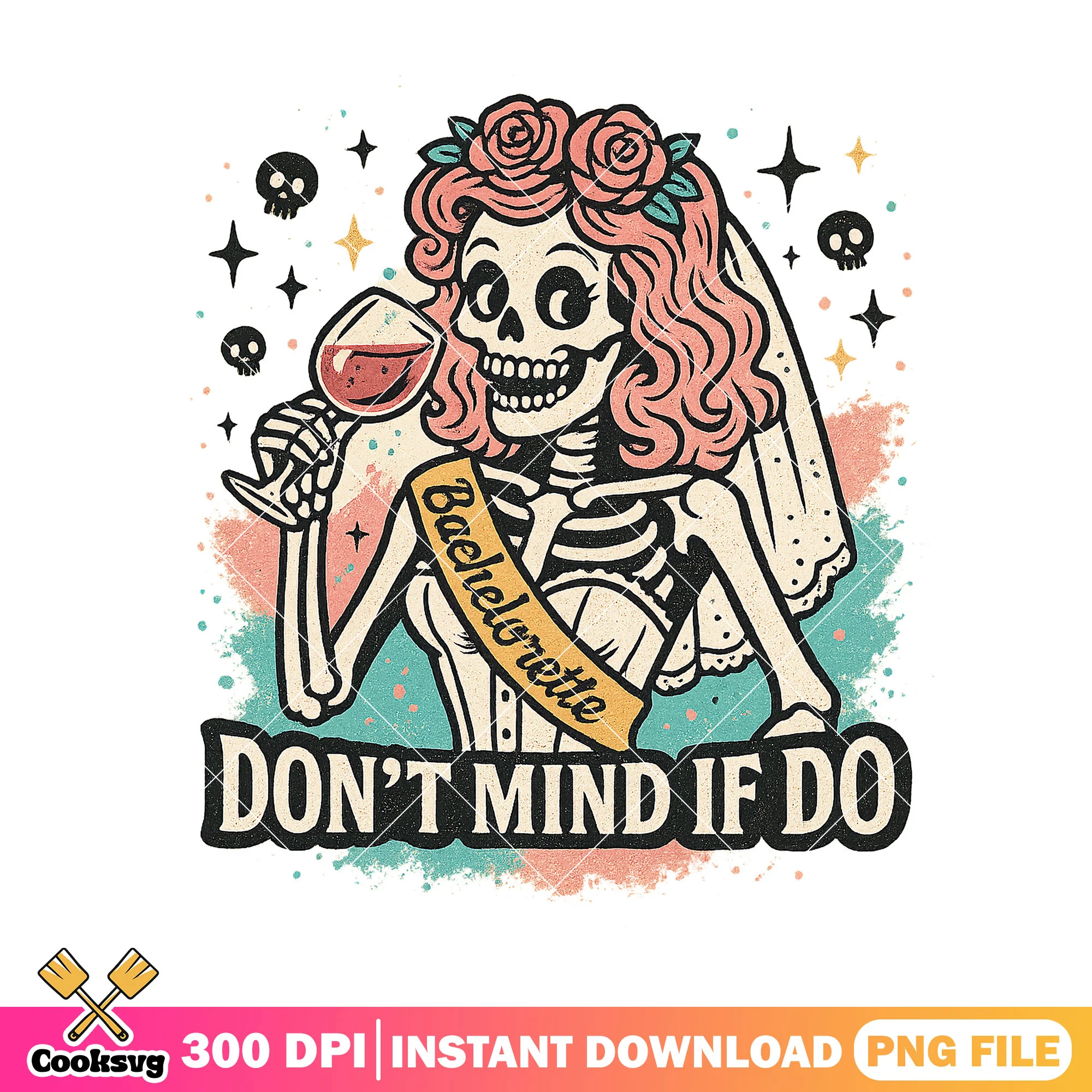Bachelorette skeleton bride png, skeleton halloween png, halloween png