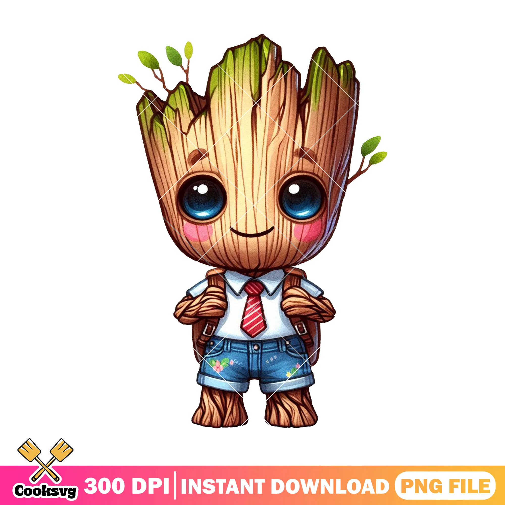 Back school groot design png, go back to school png, groot cute png