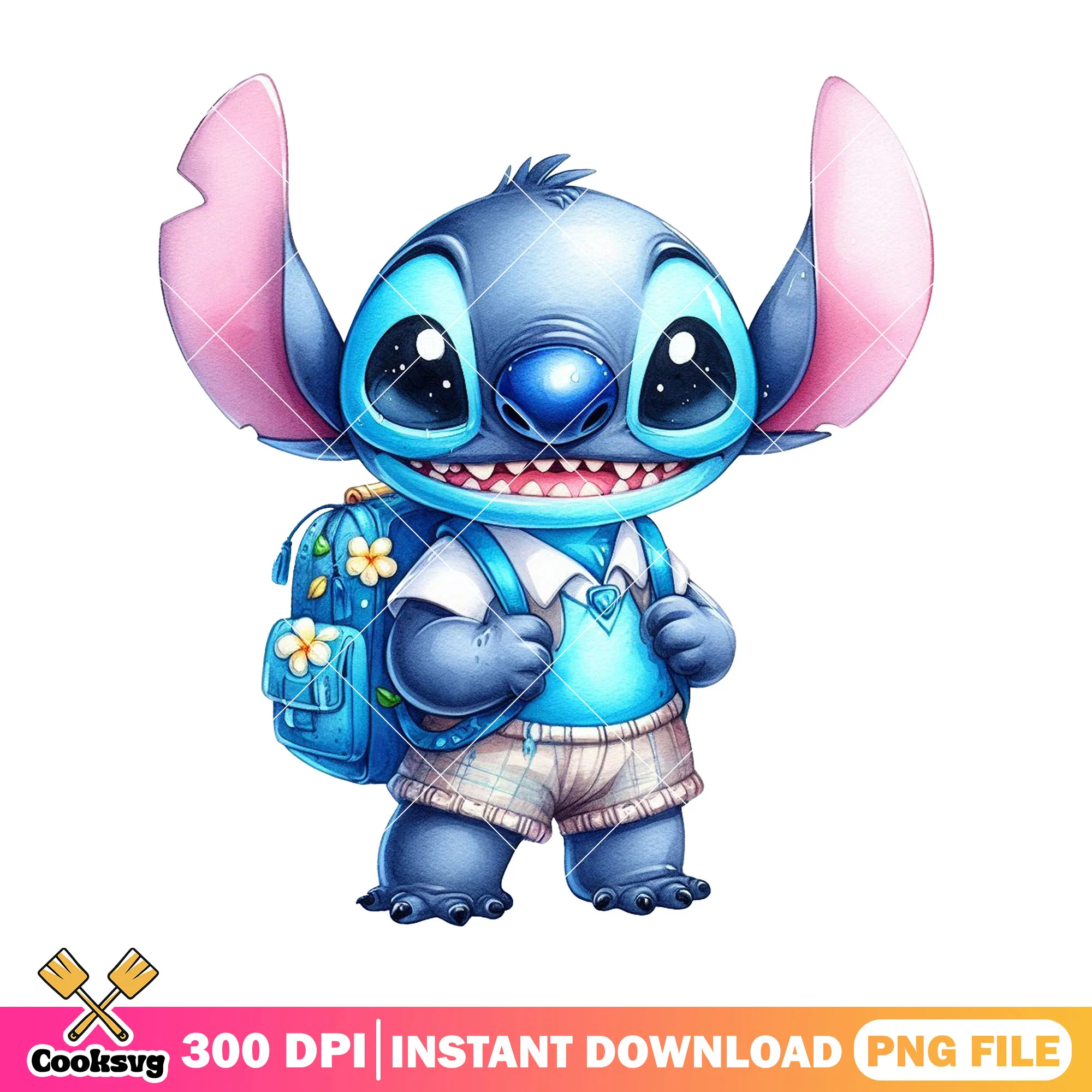 Back school with stitch png, disney png, welcome back to school png