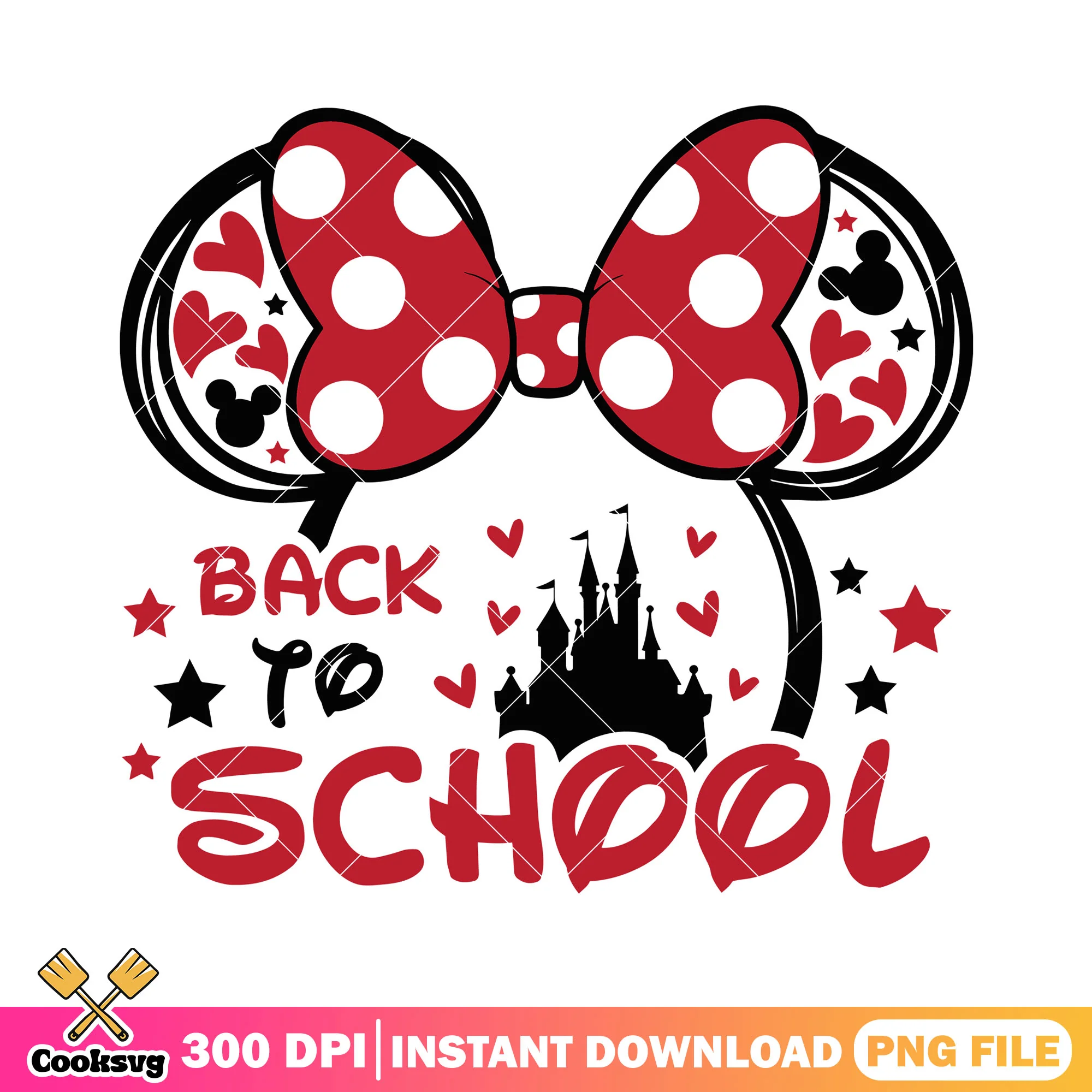 Back to school minnie png, minnie art png, back to school idea png