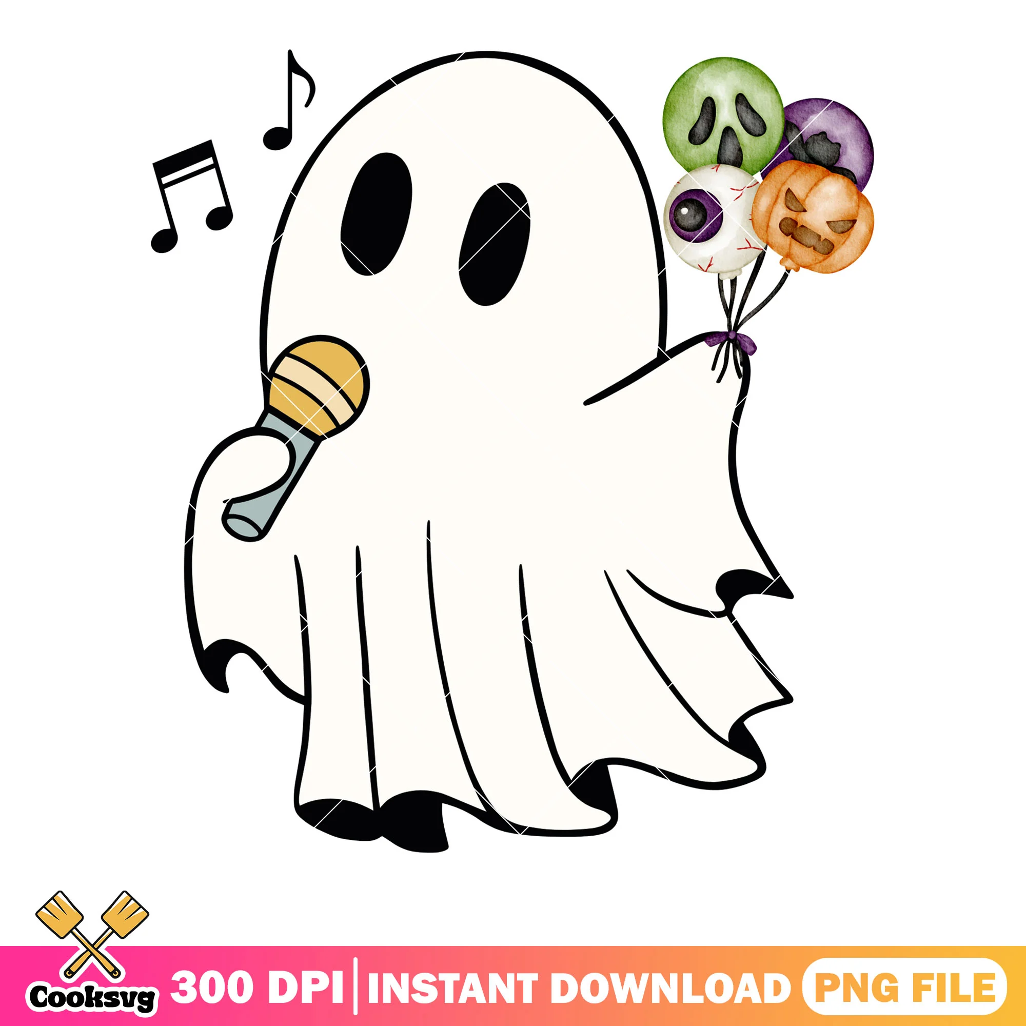 Balloon mystery a singer png, ghost costume png, halloween scary png