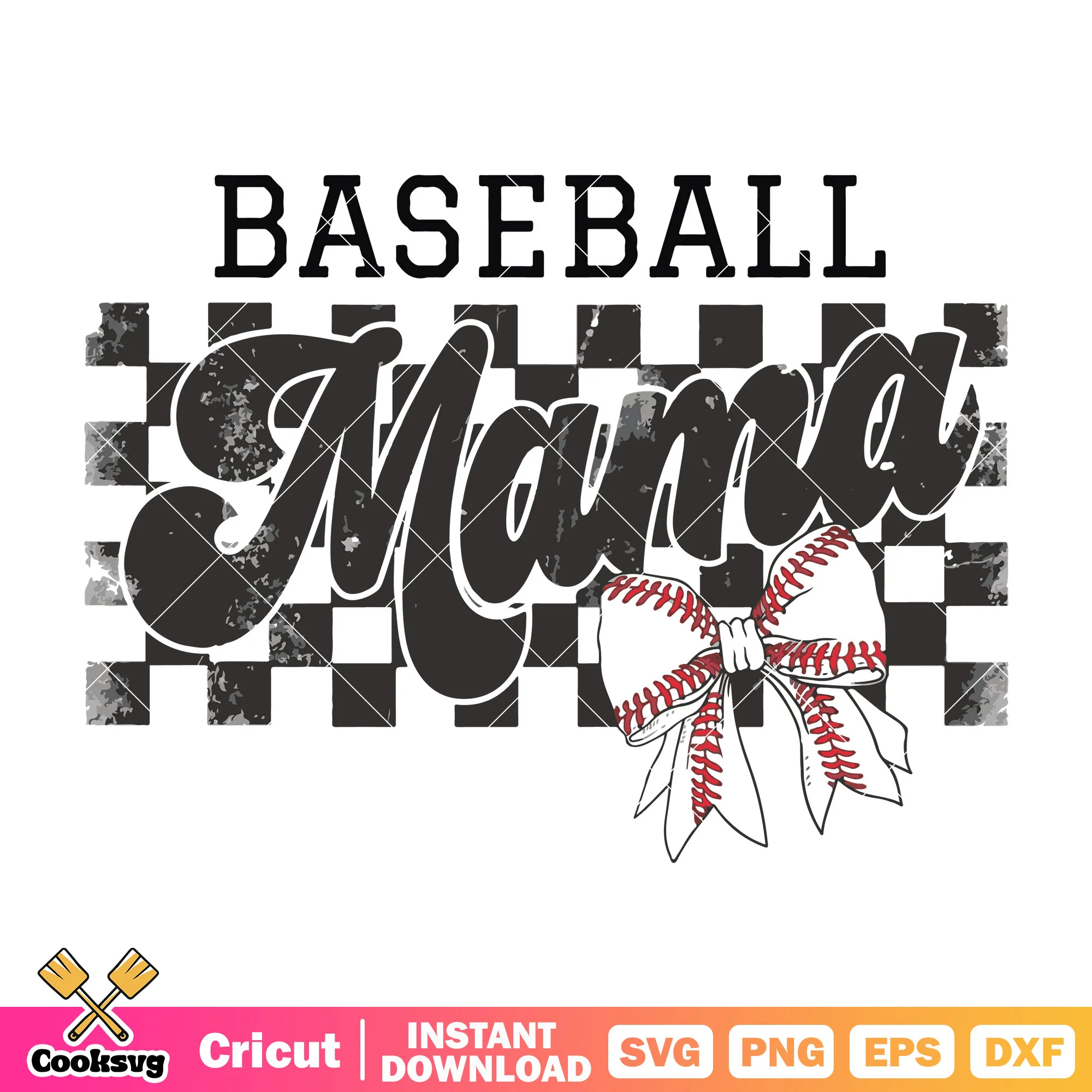 Baseball mama and bow tie svg, baseball mama svg, baseball bow tie svg