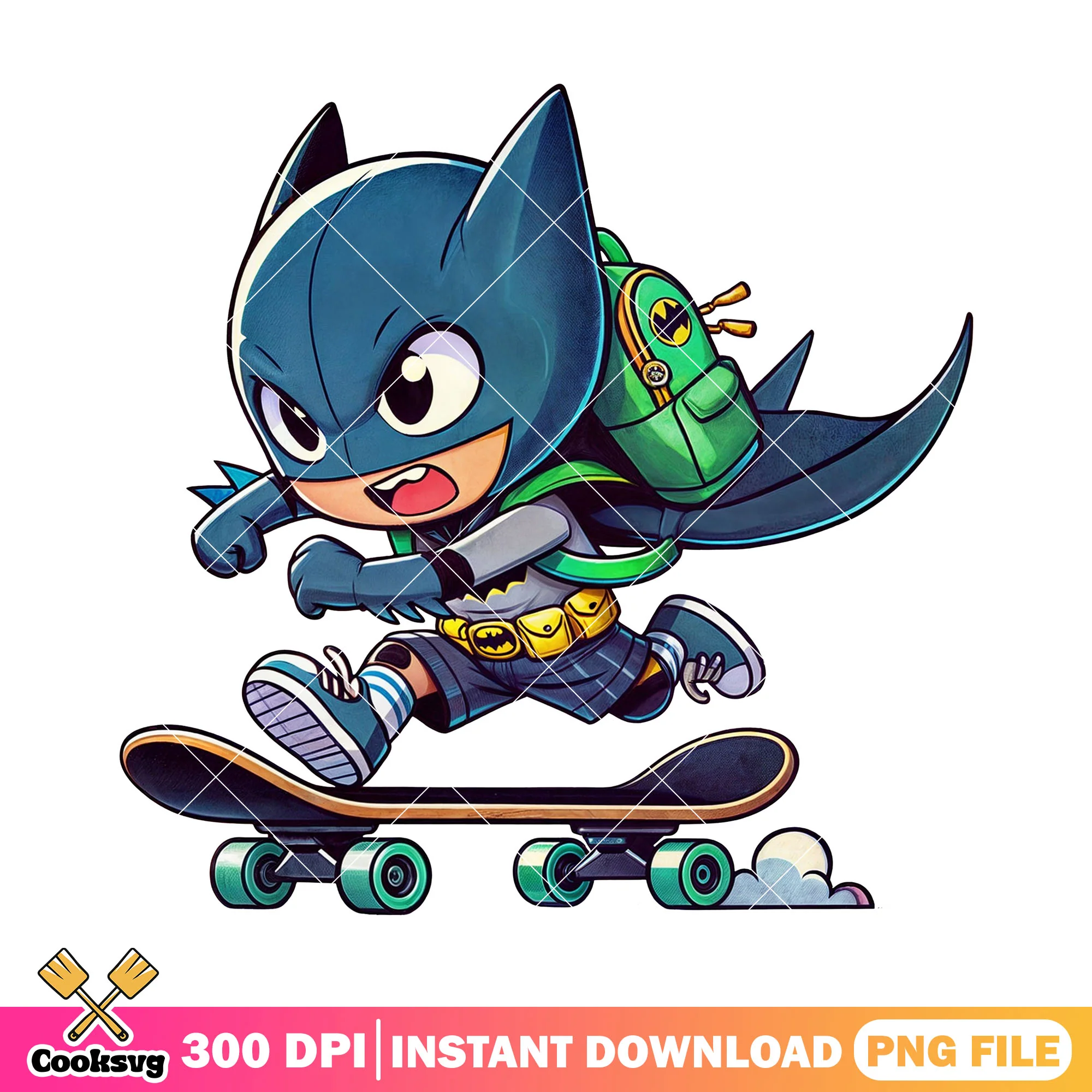 Batman back school design png, dc cartoon png, back to school day png
