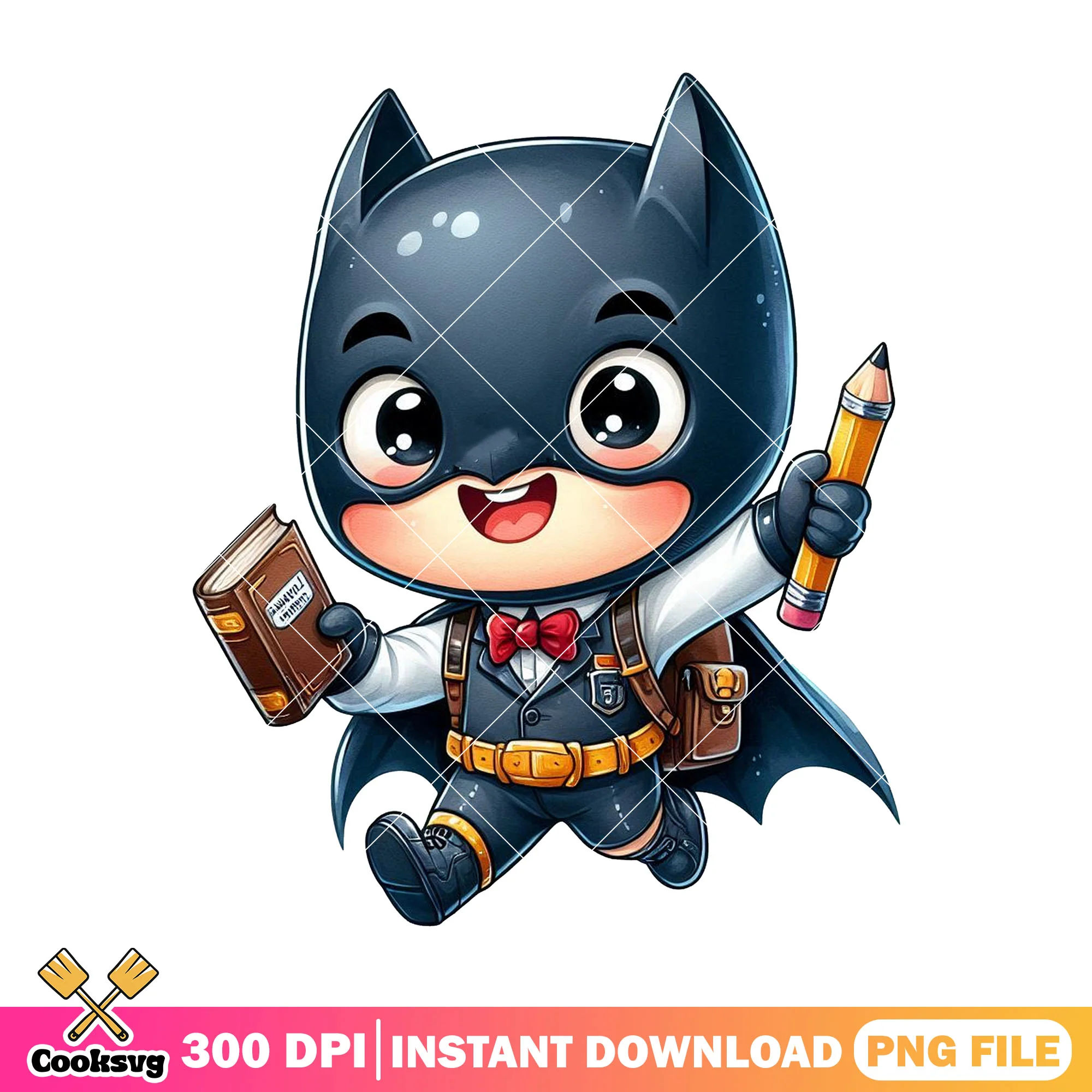 Batman dc back school png, dc batman png, back to school idea png