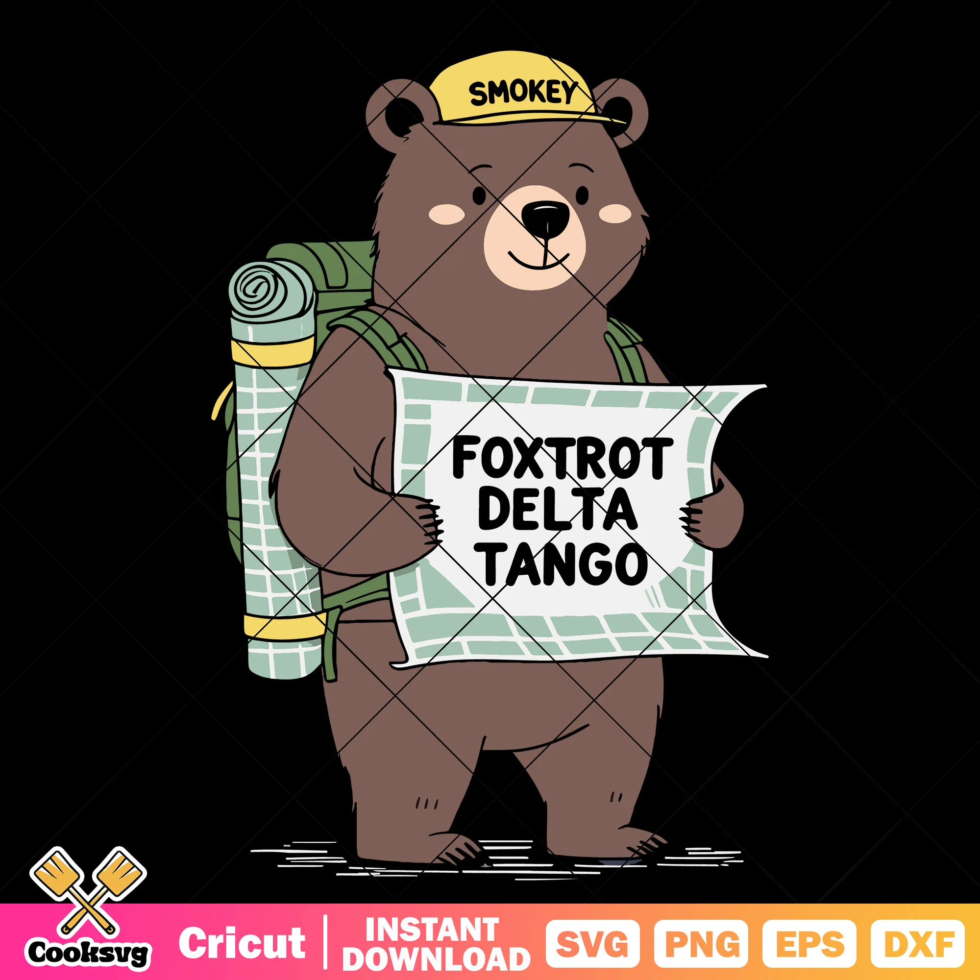 Bear smokey foxtrot delta tango svg, foxtrot delta tango svg
