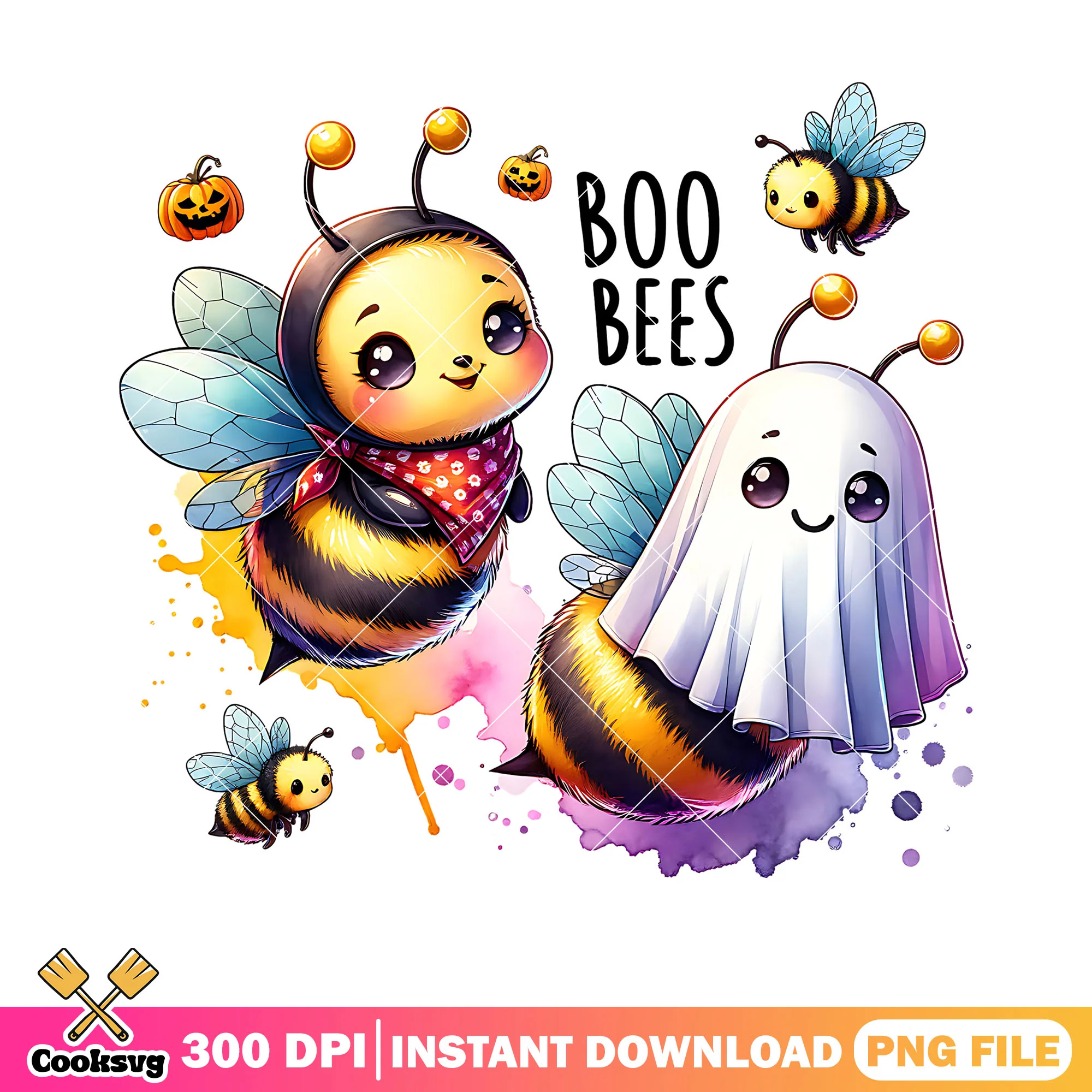 Bee jack o lantern png, ghost costume png, halloween scary png