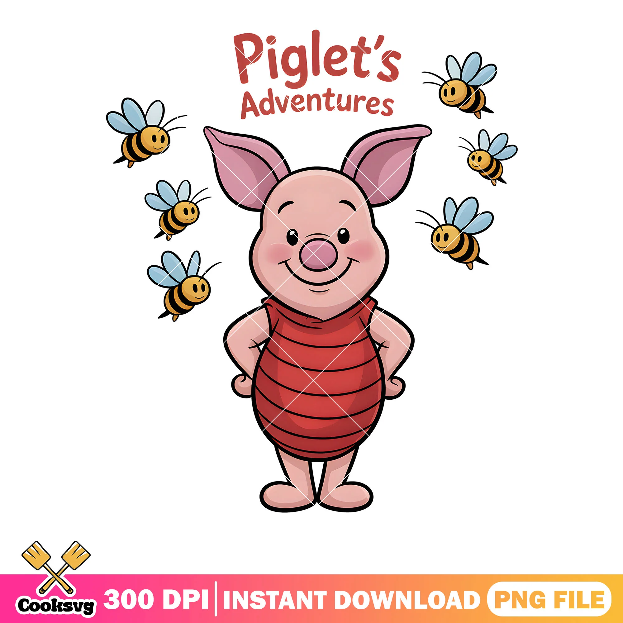 Bee piglet adventures png, winnie the pooh piglet png, disney adventure png