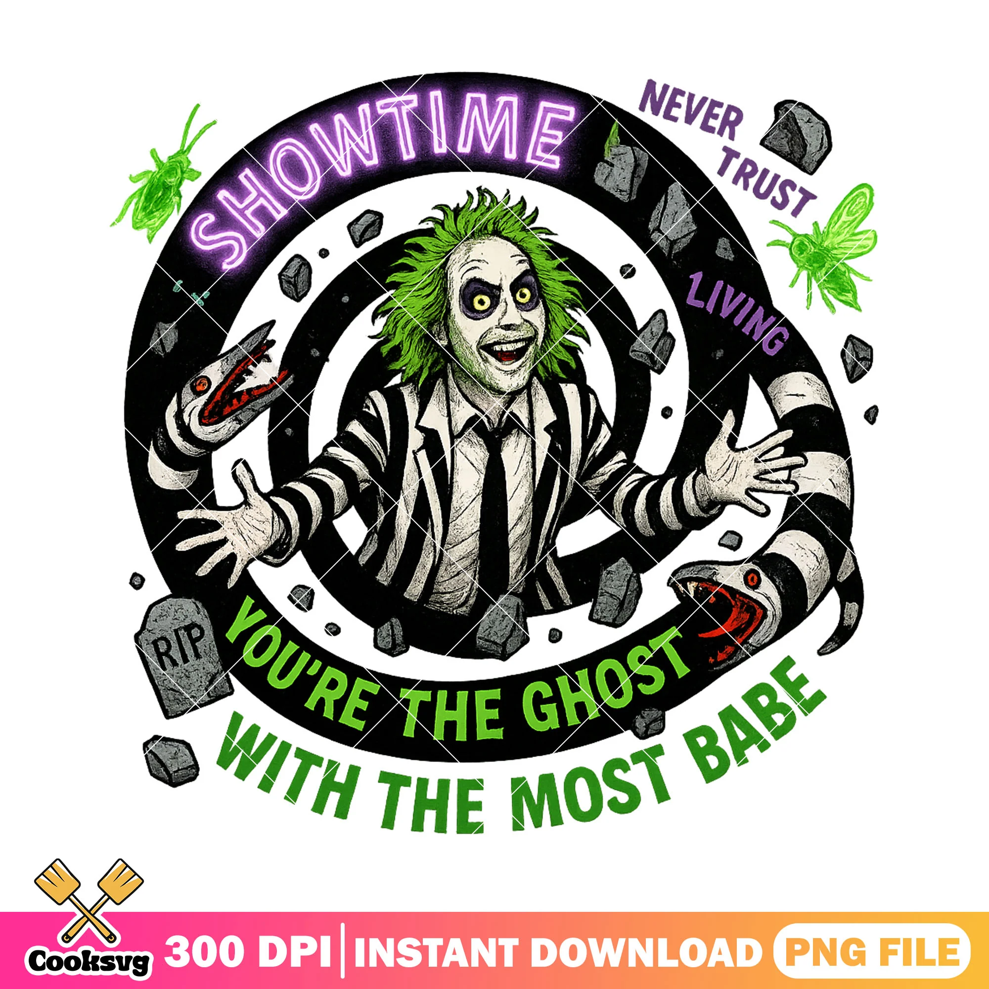 Beetlejuice horror clown png, spirit halloween png, beetlejuice 2 png