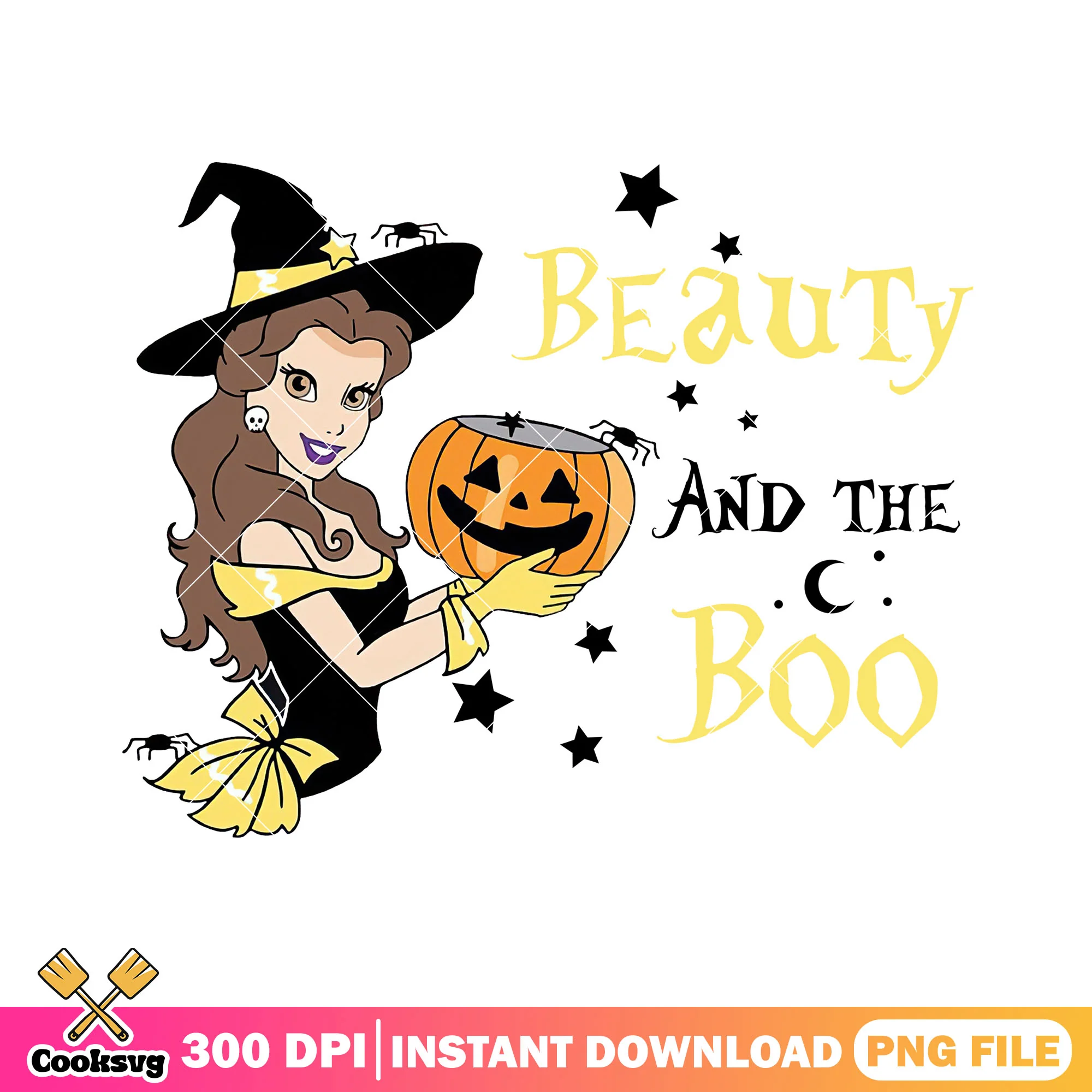 Belle spooky witch png, disney princess png, happy halloween png