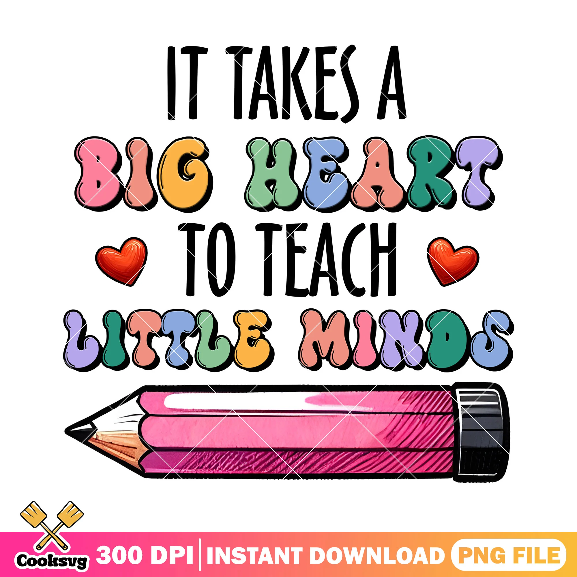 Big heart little minds png, pink pencil png, go back to school png
