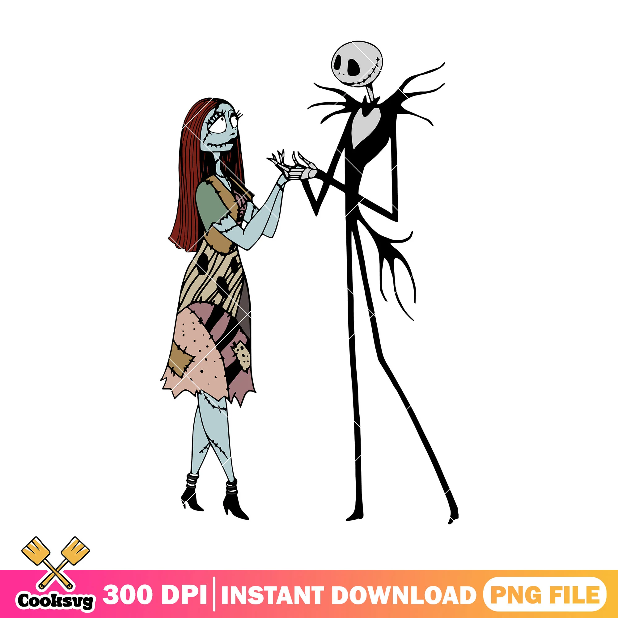 Big love jack for sally png, happy halloween png, cartoon sally png