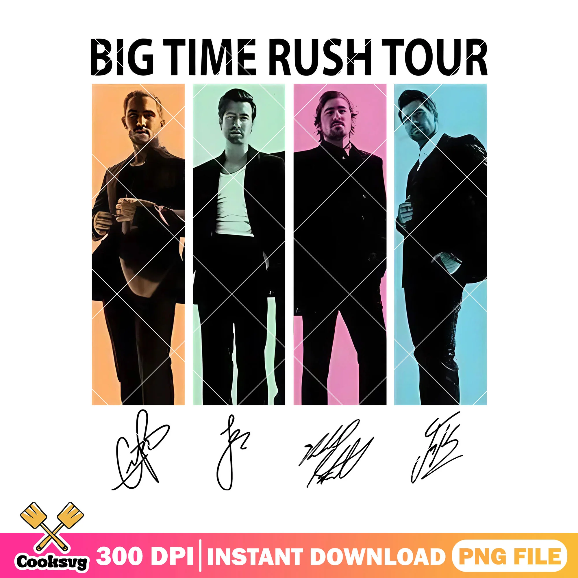 Big time rush tour sign png, big time rush png, btr band tee png