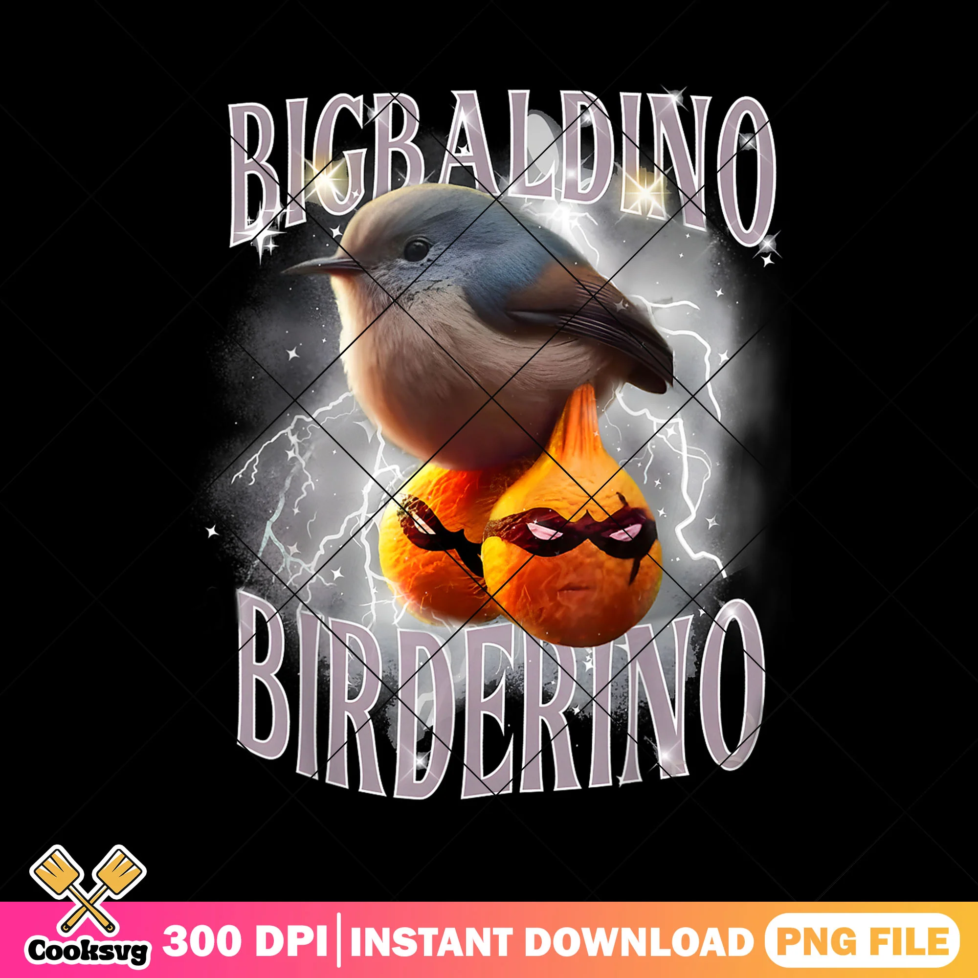 Bigbaldino Birderino Italian Brainrot png, TikTok Meme Tee png