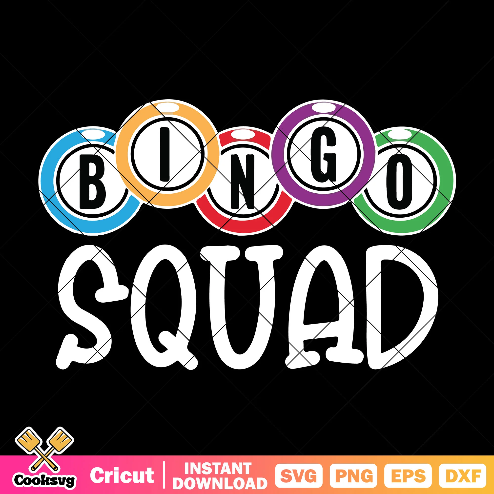 Bingo squad svg digital download, Vintage Bingo svg, Bingo Squad svg