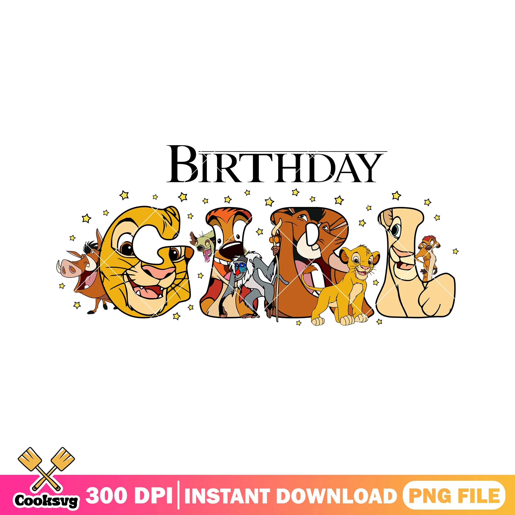 Birthday girl with lion king png, simba birthday png, birthday disney png