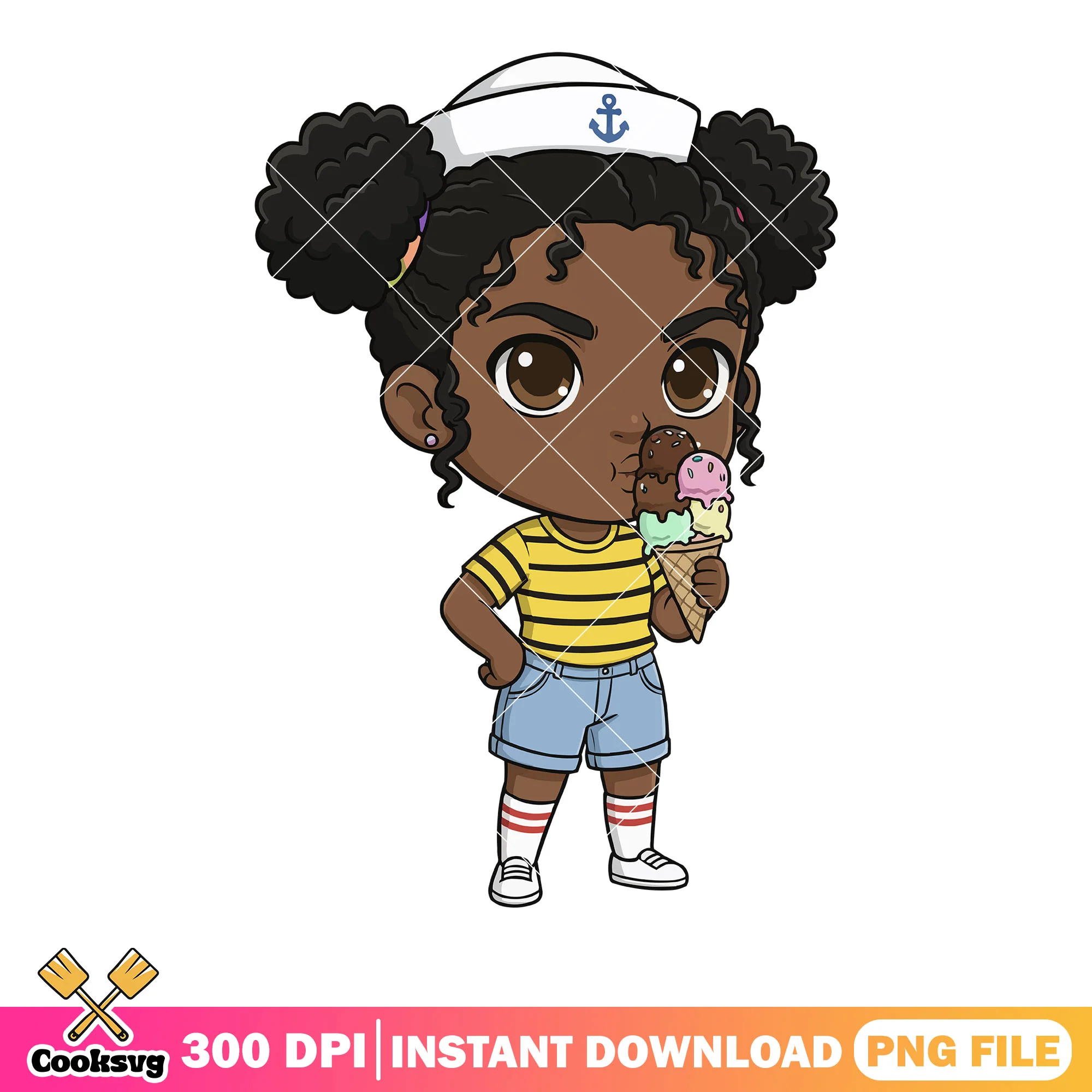 Black erica ice cream png, stranger things png, netflix movies png