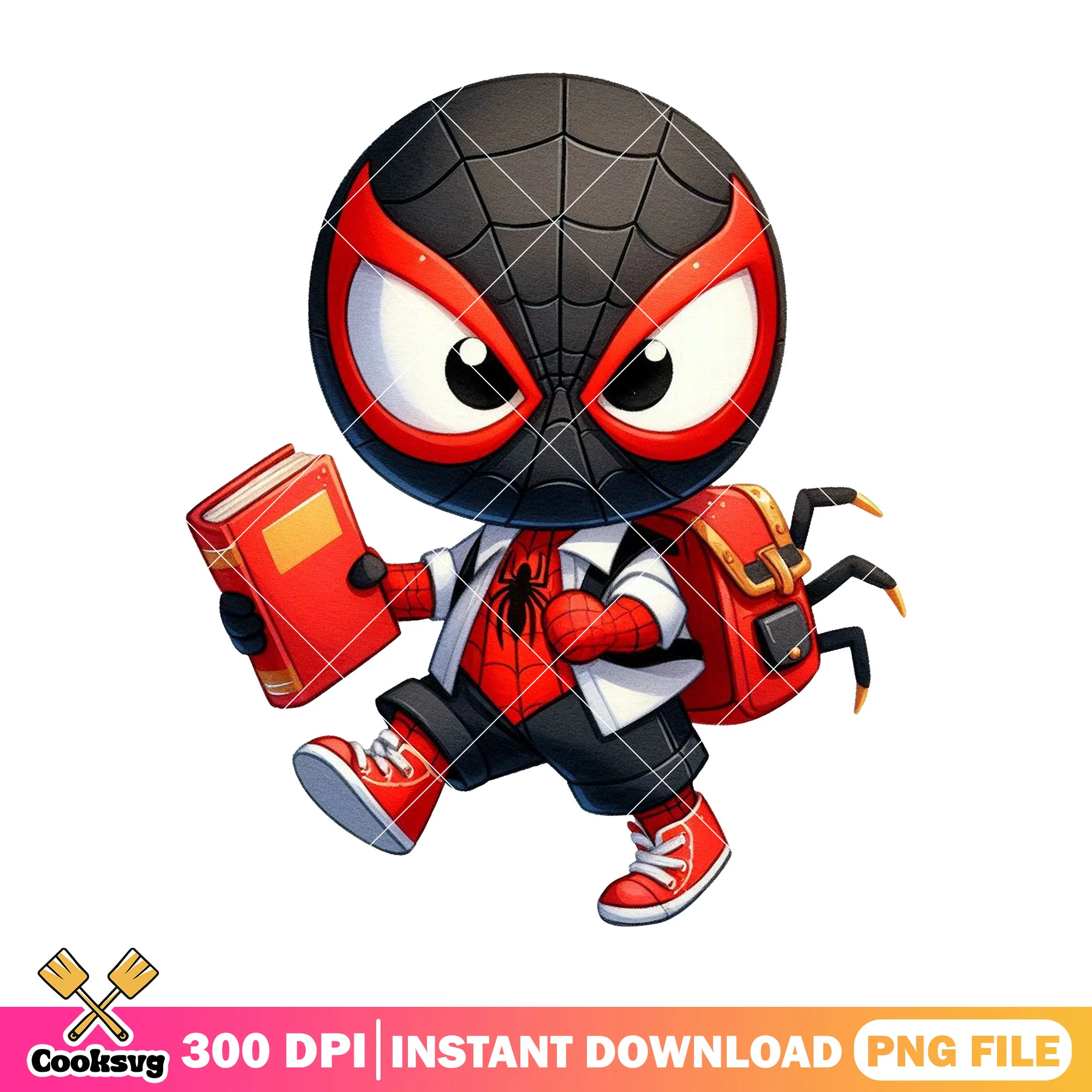 Black miles morales png, go back to school png, spiderman standing png