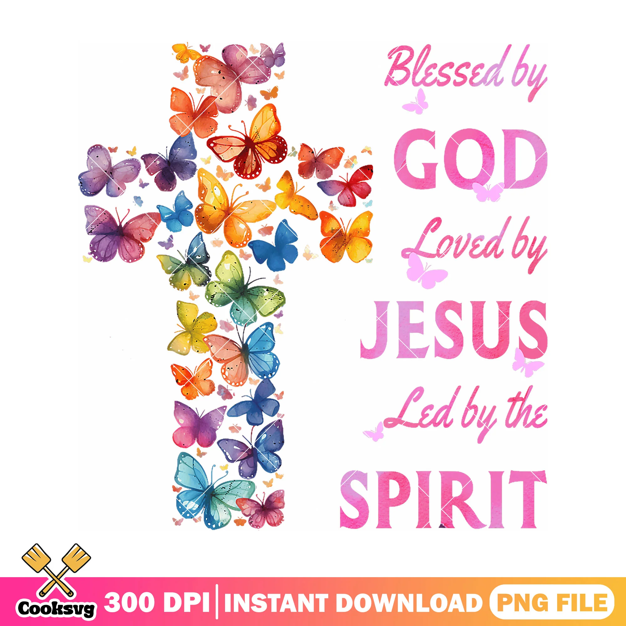Blessed and love god jesus design png, god blessed png, god spirit png