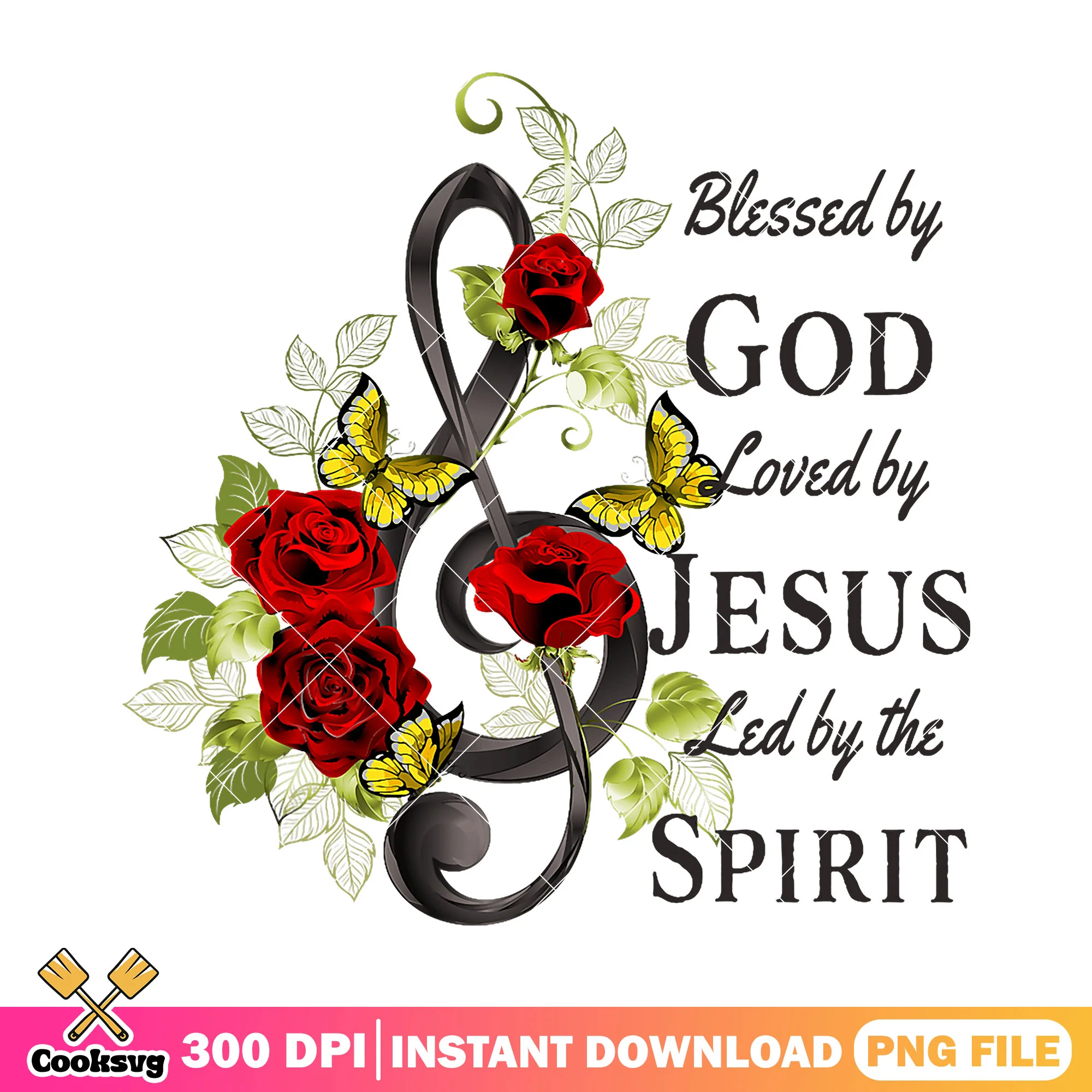 Blessed god led by spirit png, love jesus png, blessed god png