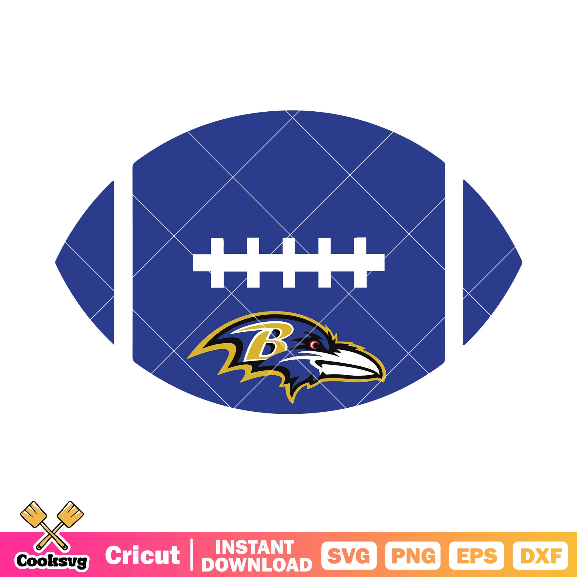 Blue american football ball svg. nfl teams svg, baltimore ravens svg