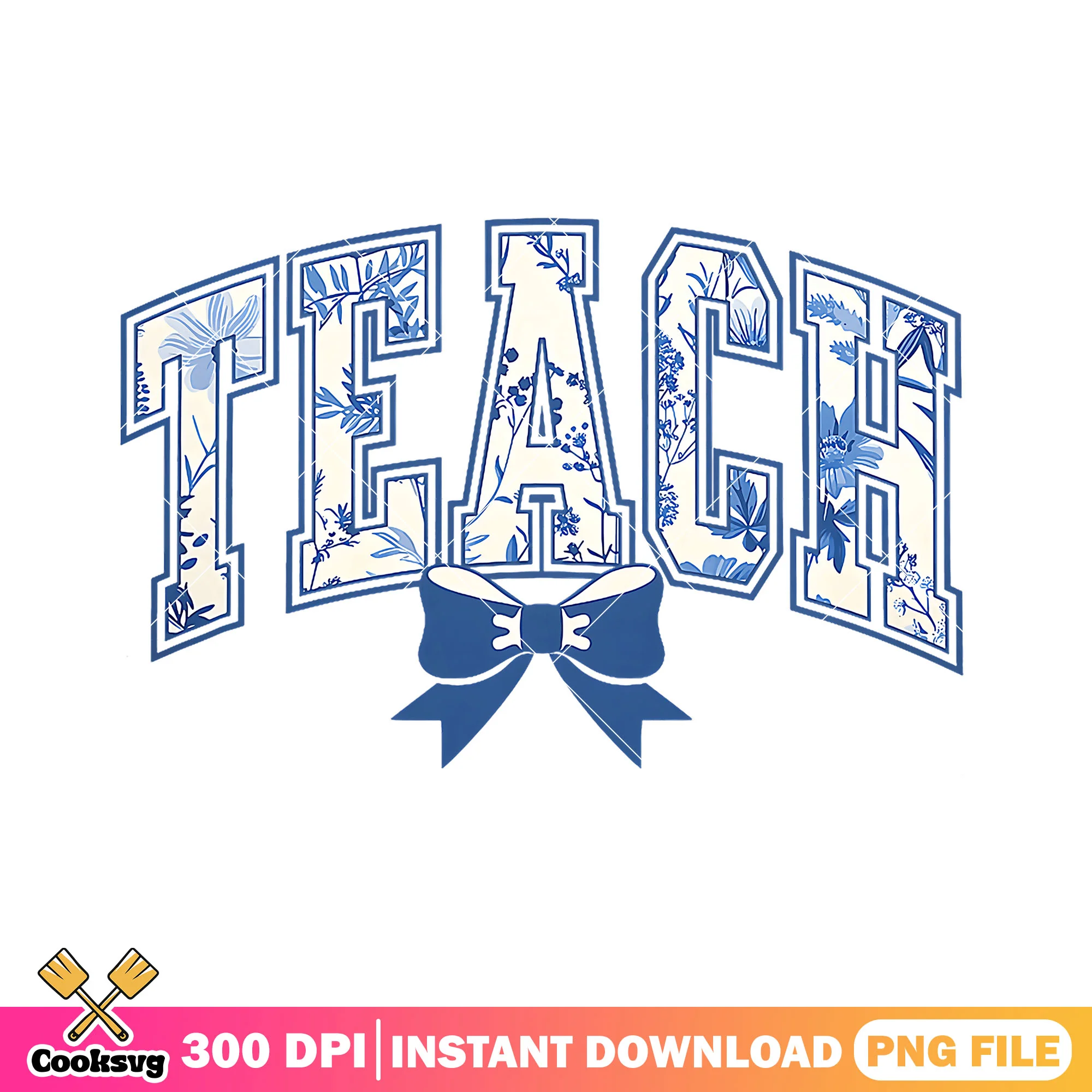Blue bow of teacher png, font cute png, go back to school png