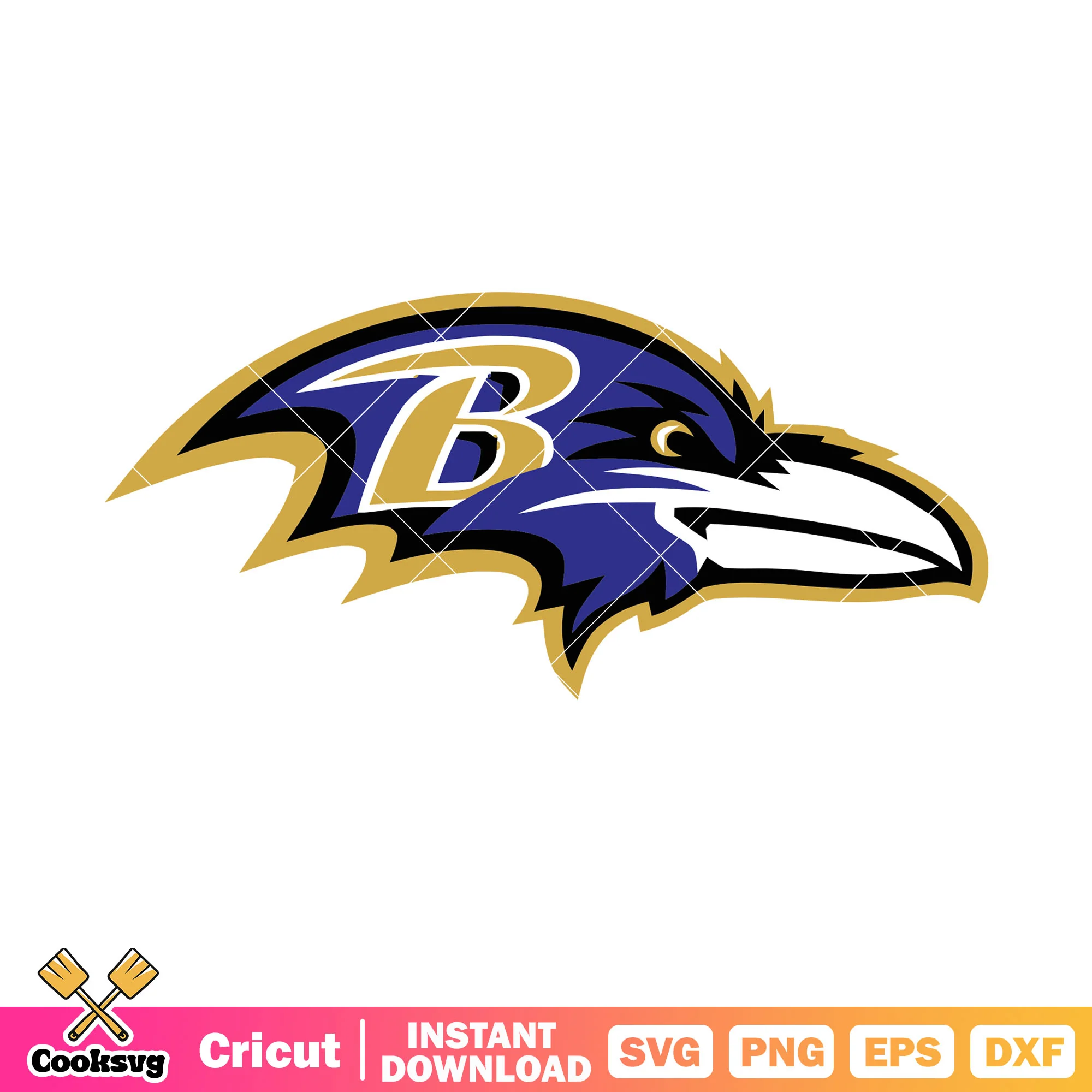 Blue crown ravens svg, baltimore raven svg, nfl football team svg