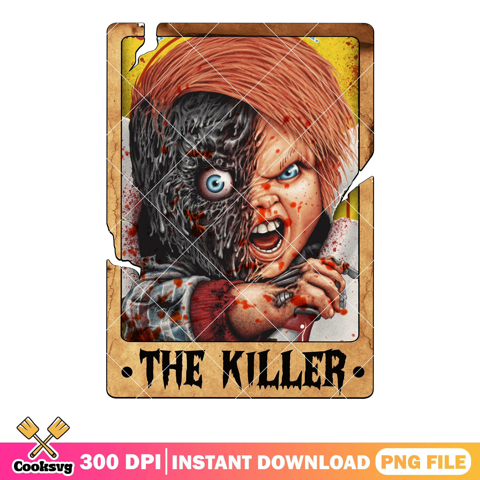 Blue eyes baby chucky  png, bloody doll png, childs play movies png